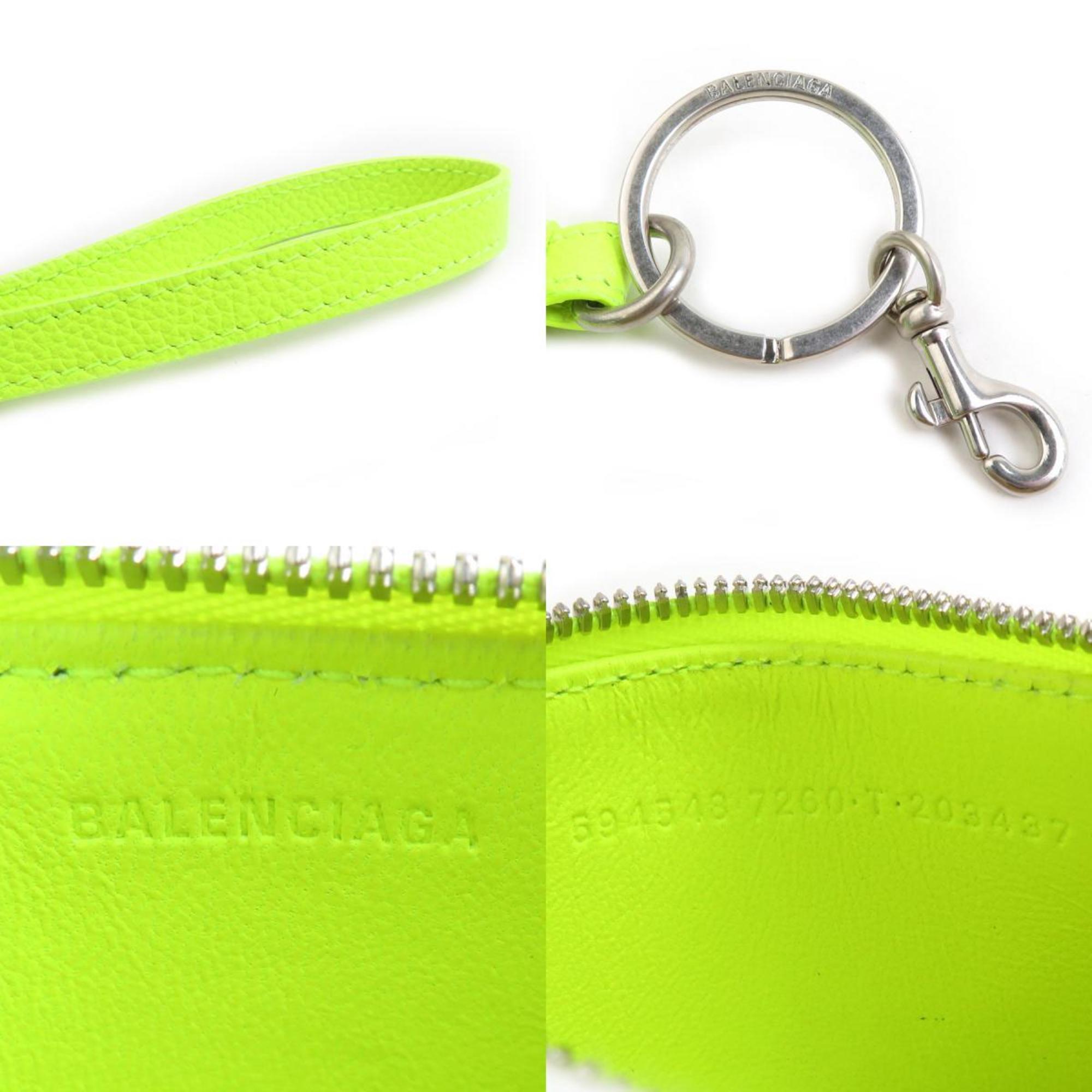 Balenciaga Yellow Leather Coin Purse/Coin Case (Pre-Owned)