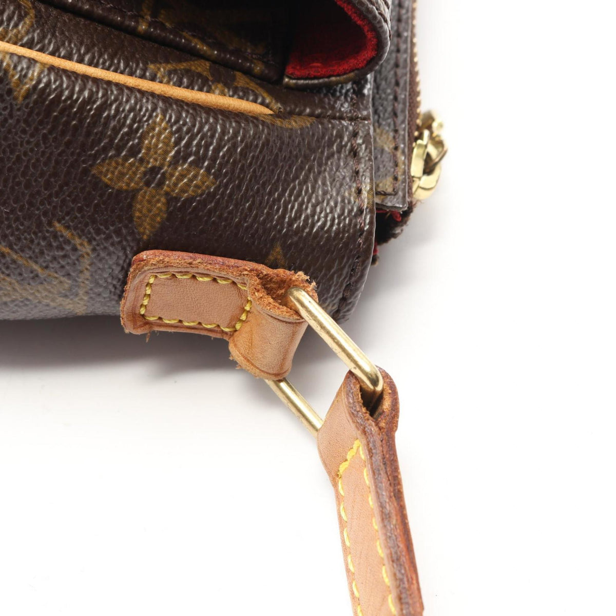 Louis Vuitton Brown Monogram Coated Canvas Leather Handbag Shoulder Bag (Pre-Owned)