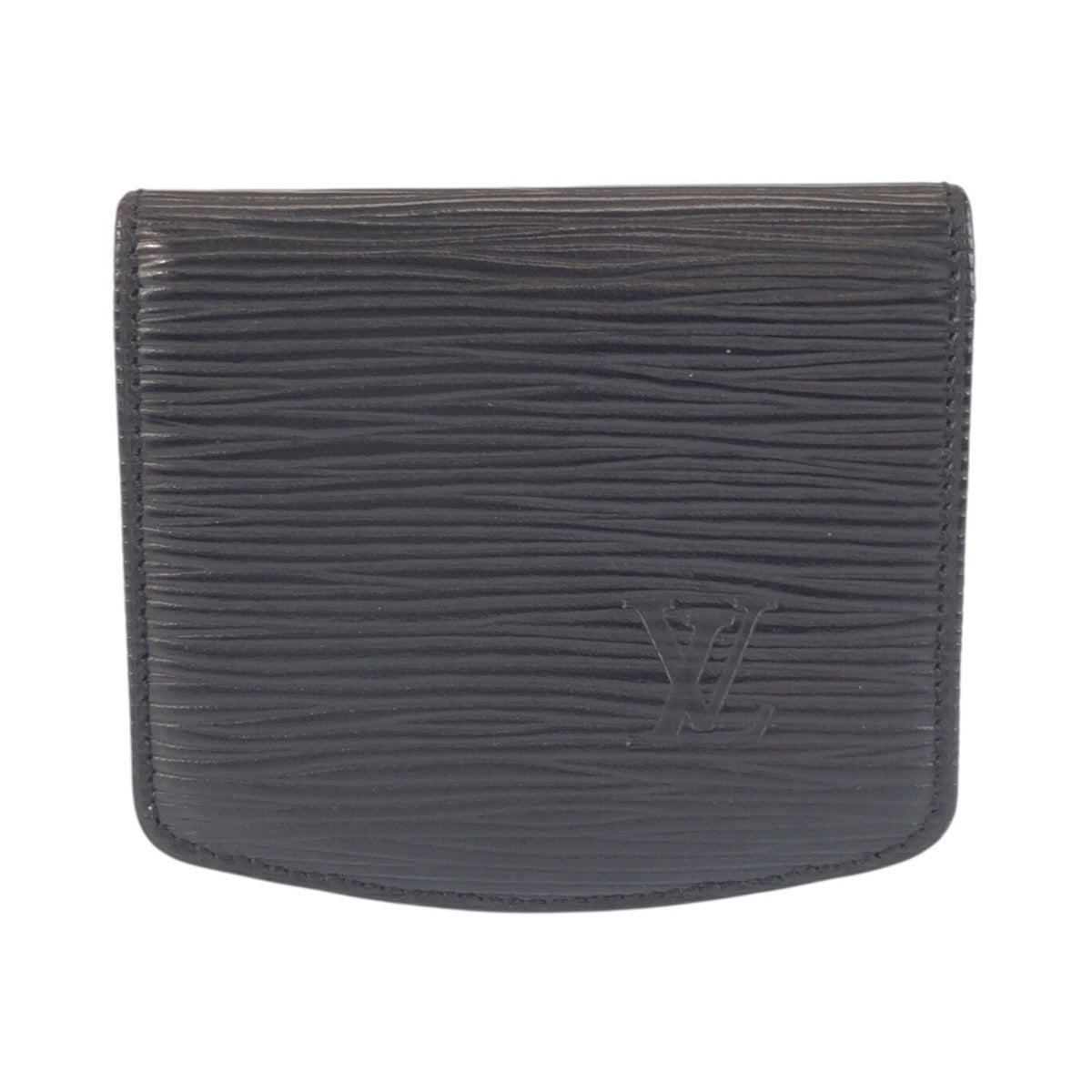 Louis Vuitton Black Leather Coin Purse/Coin Case (Pre-Owned)