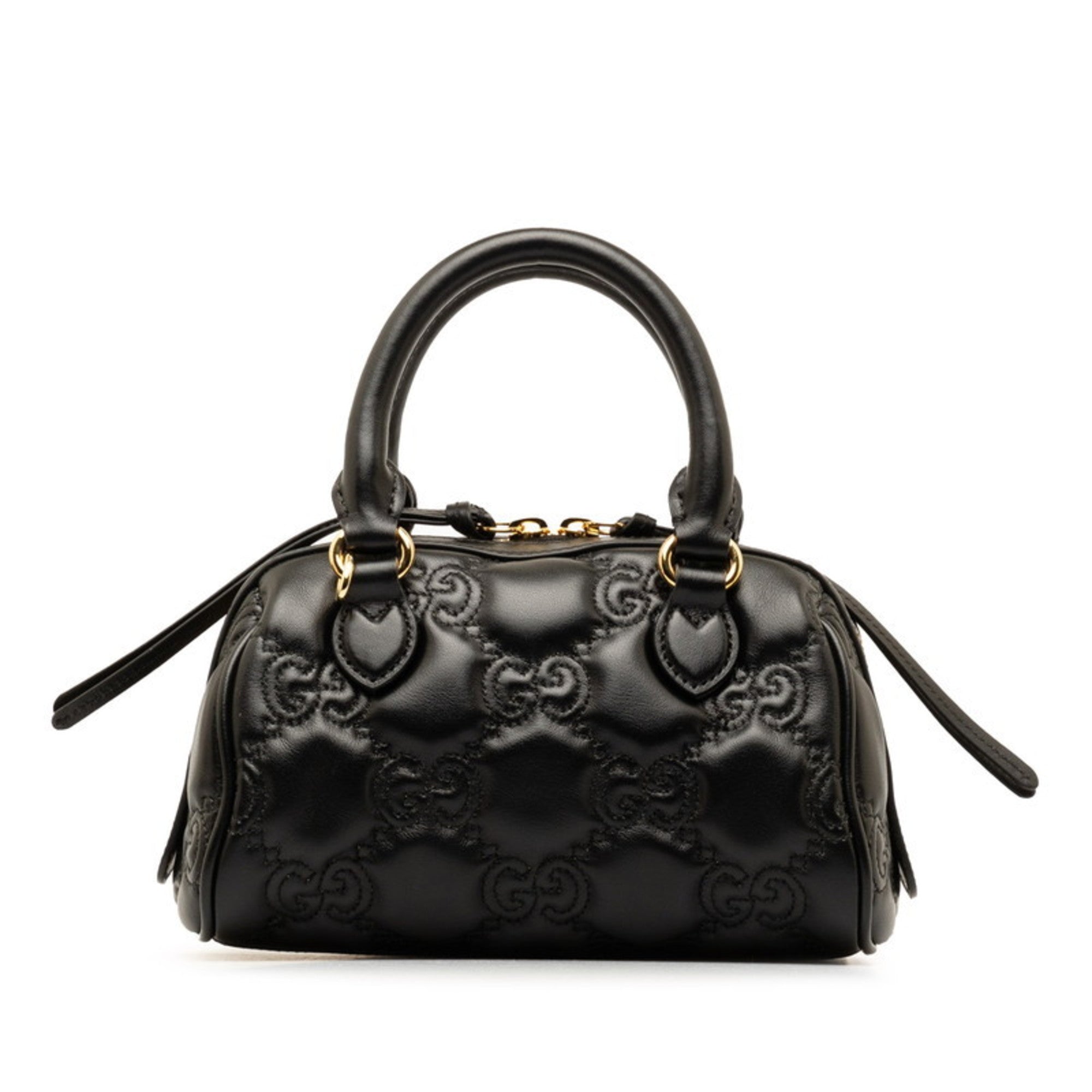 Gucci Black Leather Handbag Shoulder Bag (Pre-Owned)