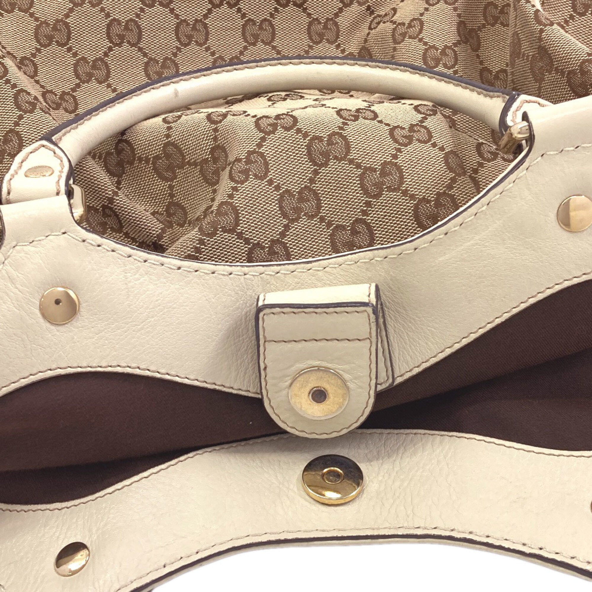 Gucci Sukey Brown Canvas Tote Bag (Pre-Owned)