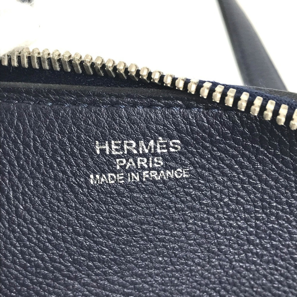 Hermes Navy Togo Leather Boston Bag Handbag Shoulder Bag (Pre-Owned)