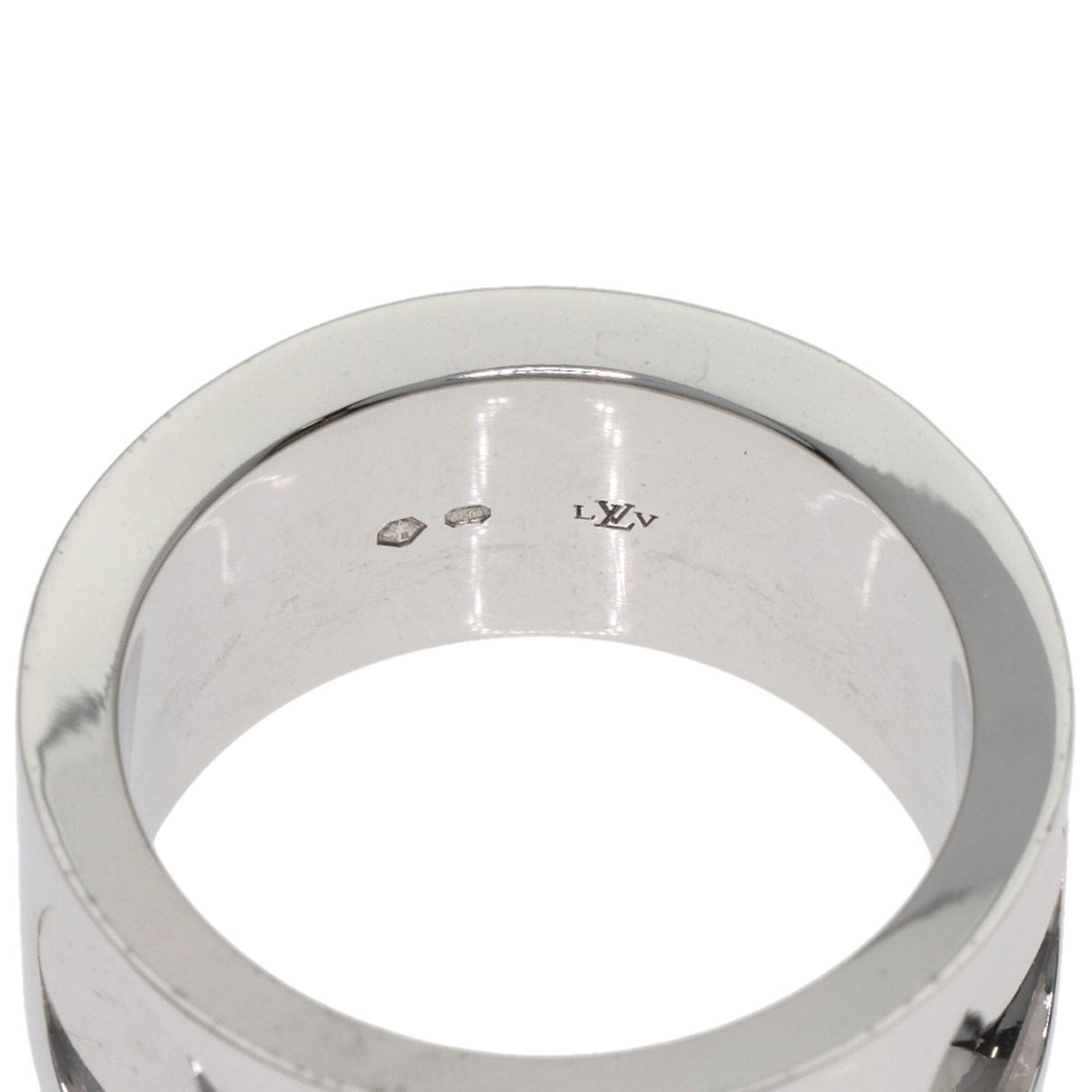 Louis Vuitton White Gold White Gold (18K) Band Ring (Pre-Owned)