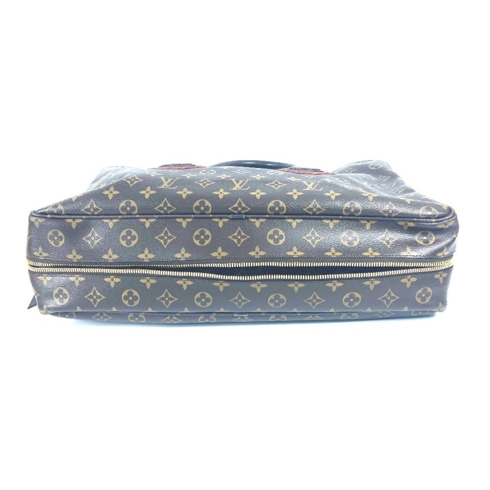 Louis Vuitton Monogram Brown Monogram Leather Briefcase (Pre-Owned)