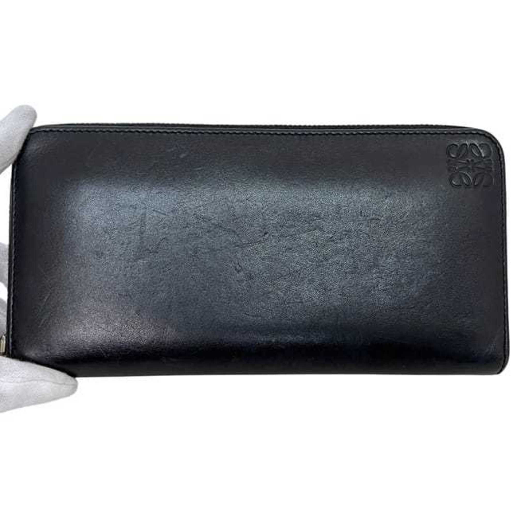 Loewe Black Multi-Color Leather Long Wallet (Bi-Fold) (Pre-Owned)