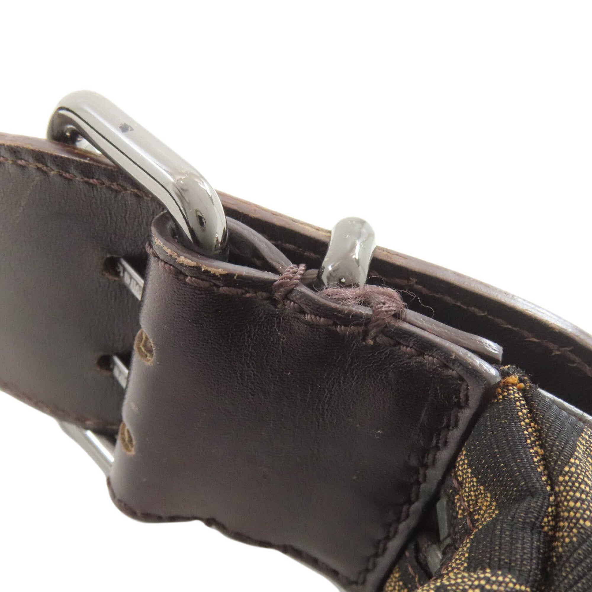 Fendi Brown Zucca Canvas Shoulder Bag (Pre-Owned)