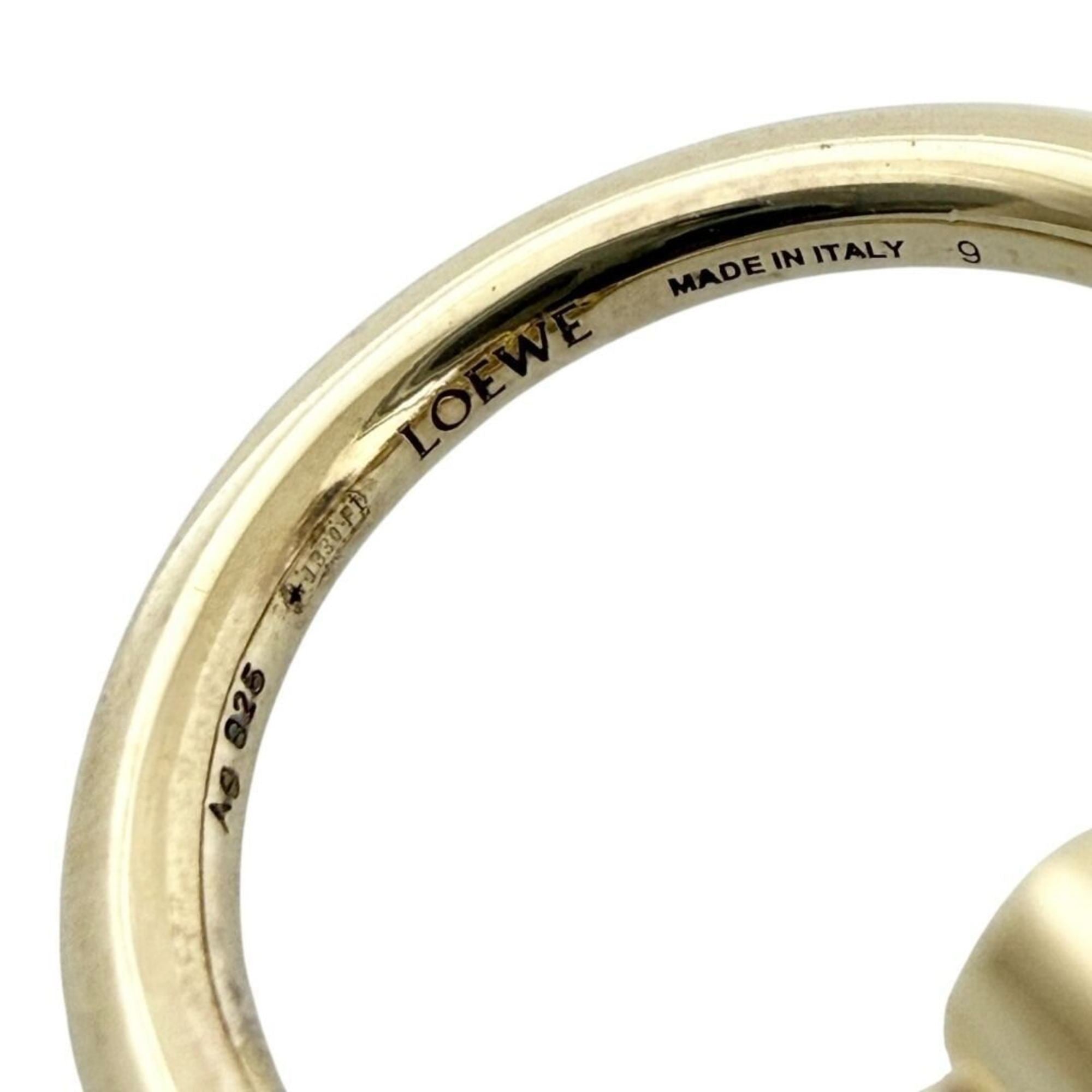 Loewe Gold Plating Silver 925 Band Ring (Pre-Owned)