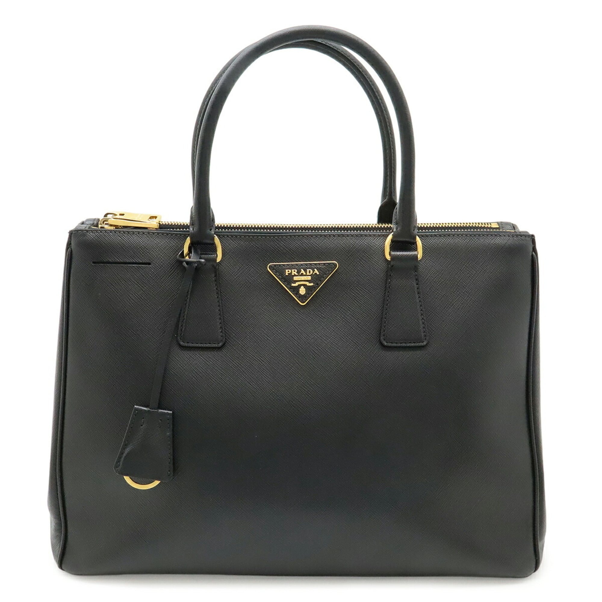 Prada Black Nero Leather Handbag Tote Bag (Pre-Owned)
