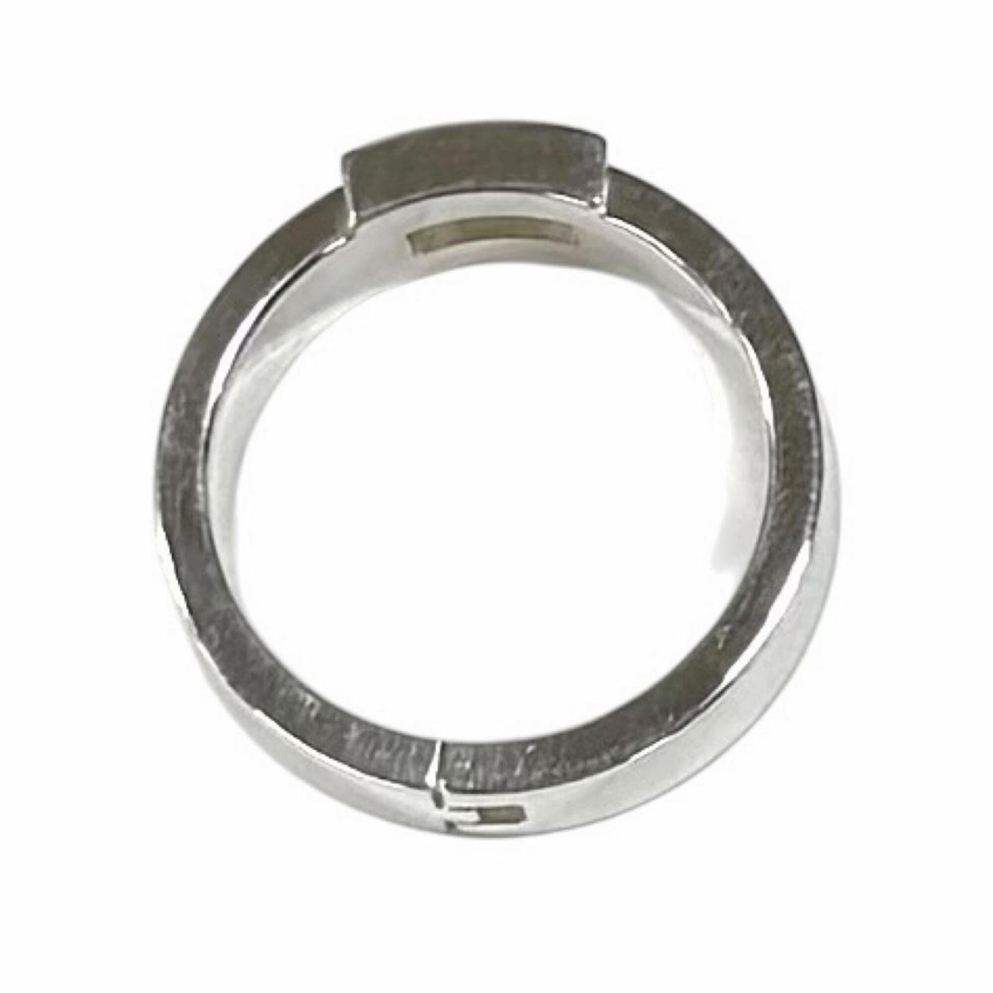 Hermes Silver Silver 925 Band Ring (Pre-Owned)