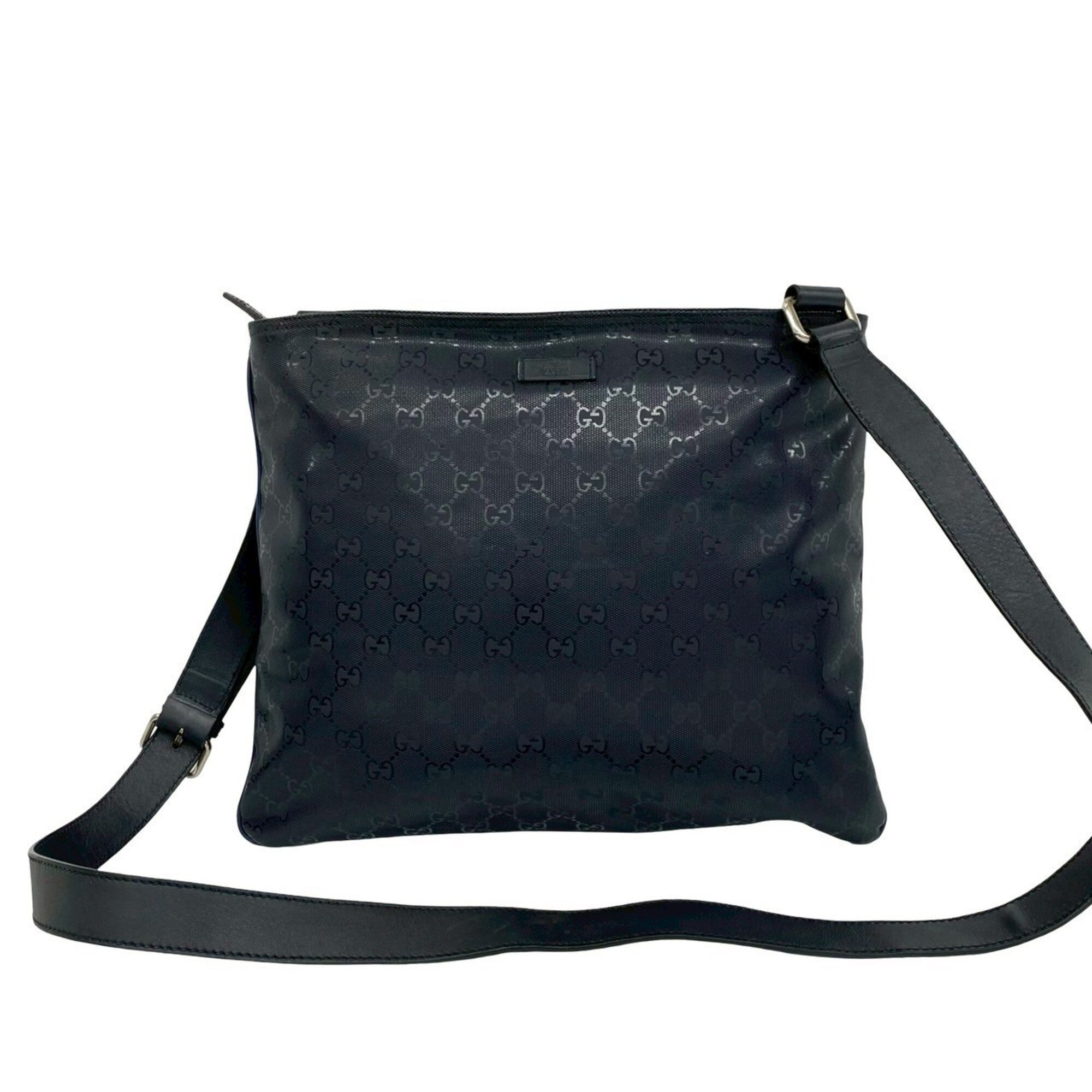 Gucci Navy Pvc Leather Shoulder Bag (Pre-Owned)