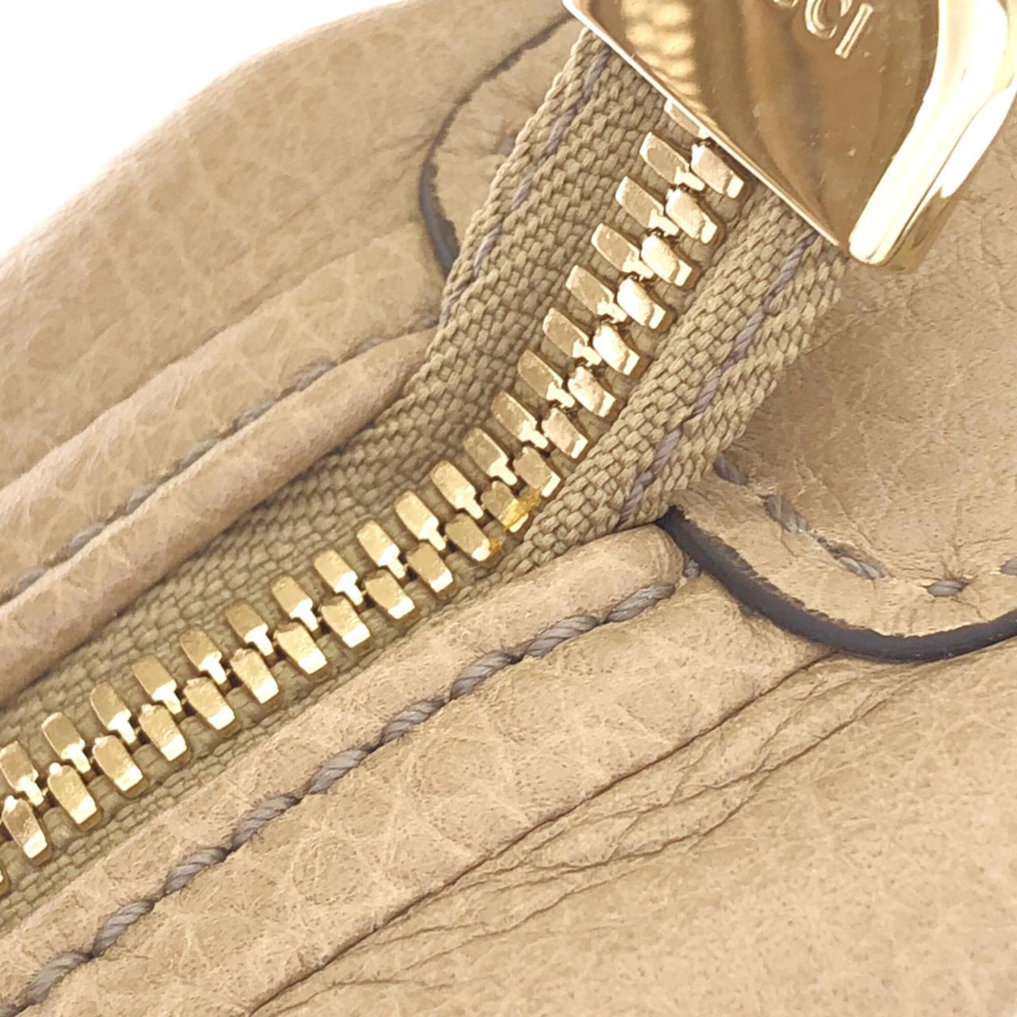 Gucci Beige Leather Shoulder Bag (Pre-Owned)