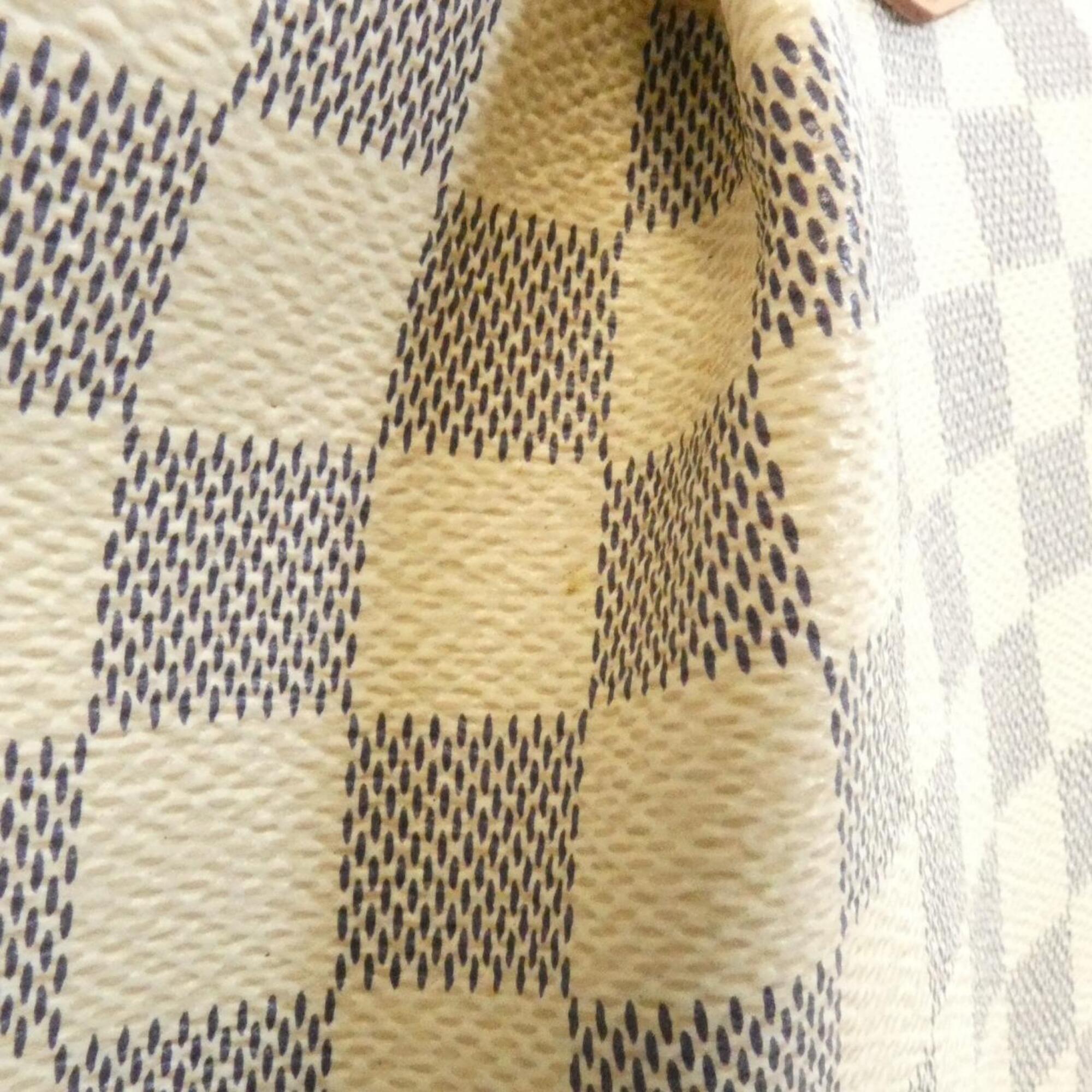 Louis Vuitton Azur White Coated Canvas Shoulder Bag (Pre-Owned)