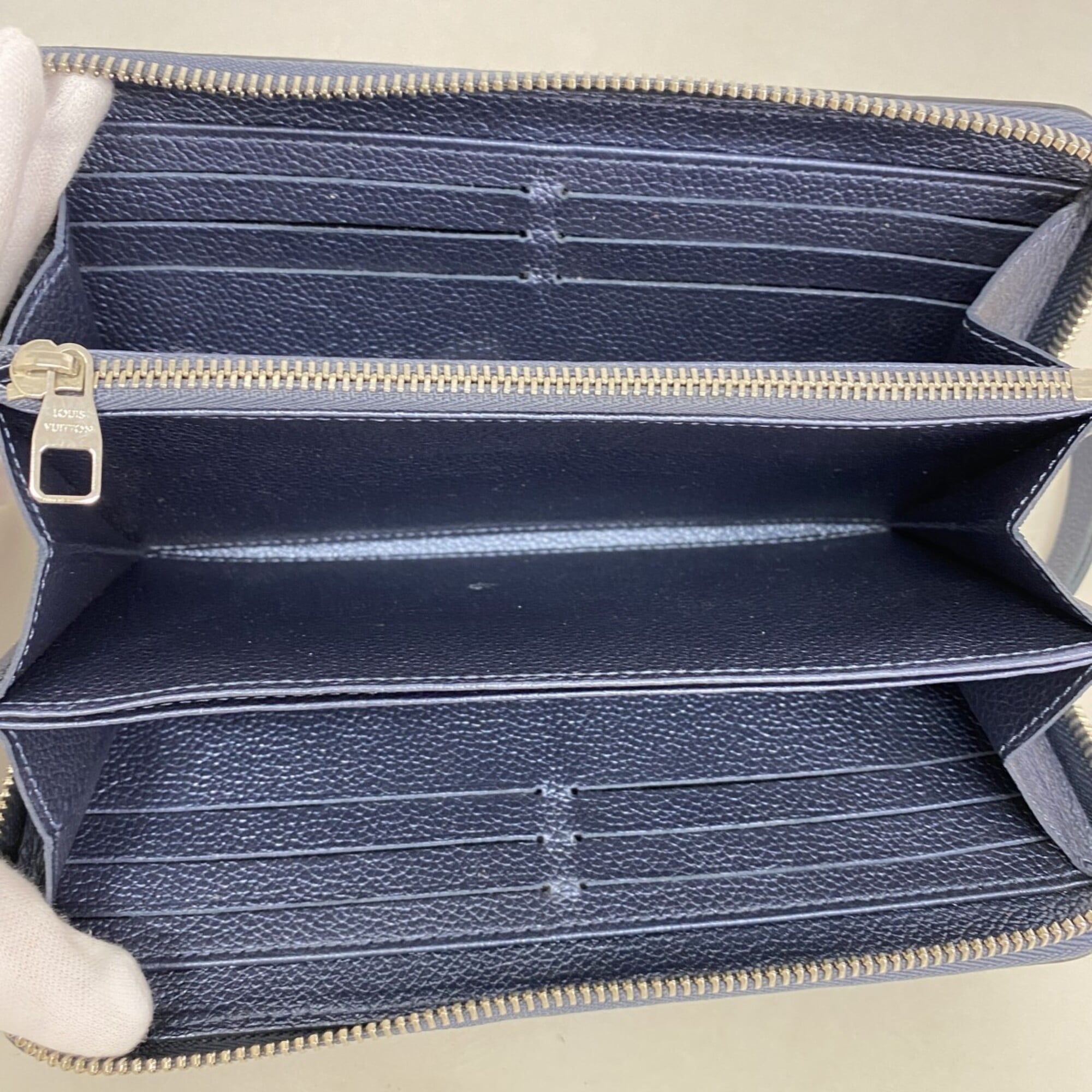 Louis Vuitton Metallic Blue Long Wallet (Bi-Fold) (Pre-Owned)