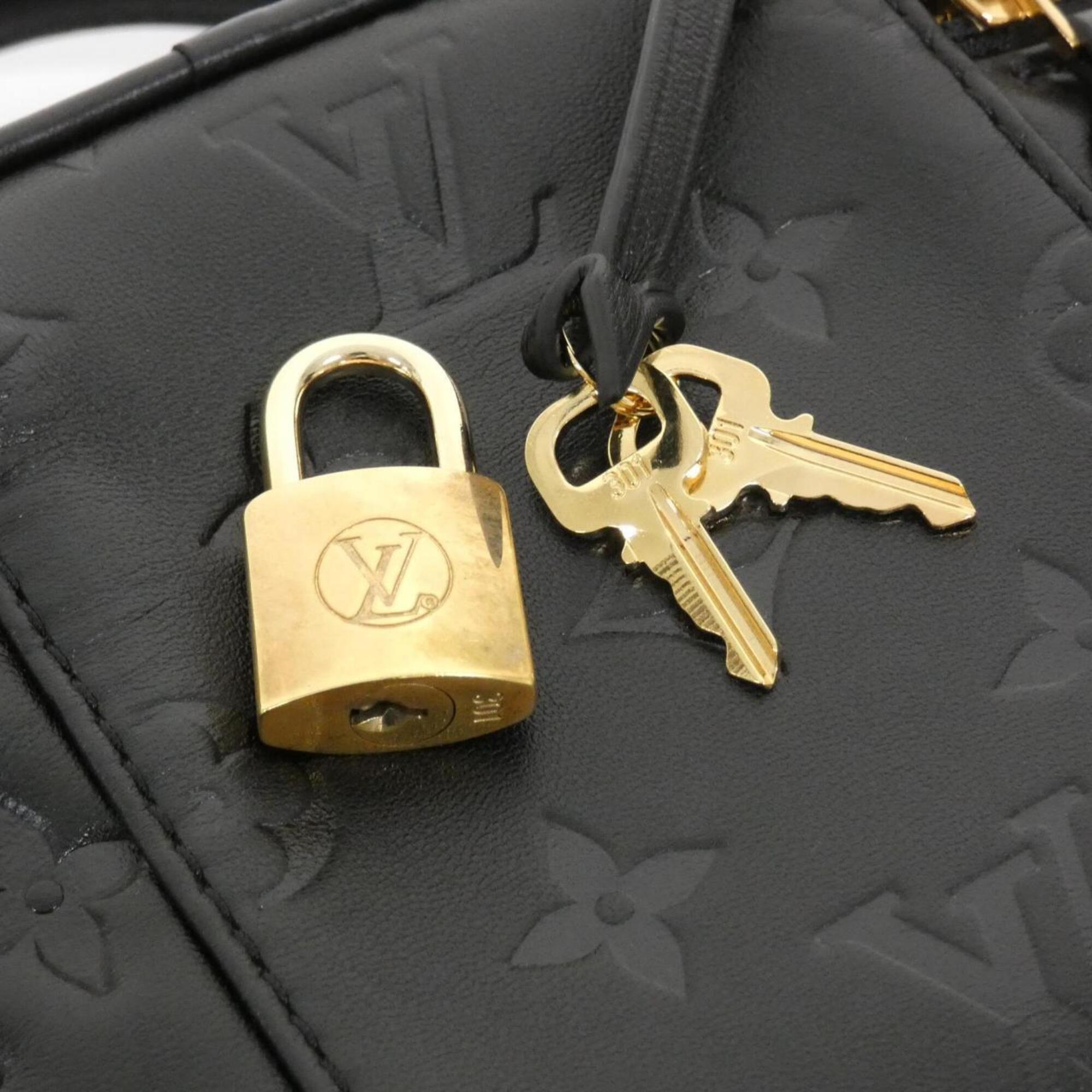 Louis Vuitton Black Leather Handbag (Pre-Owned)