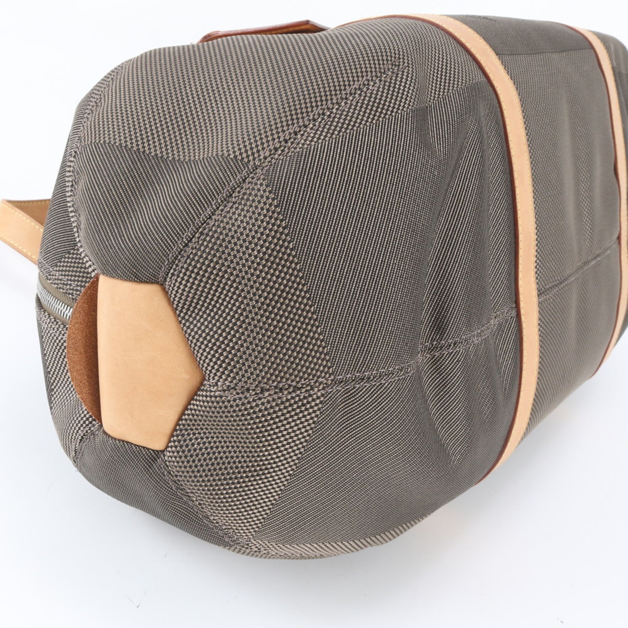 Louis Vuitton Beige Brown Damier Canvas Leather Canvas Handbag (Pre-Owned)