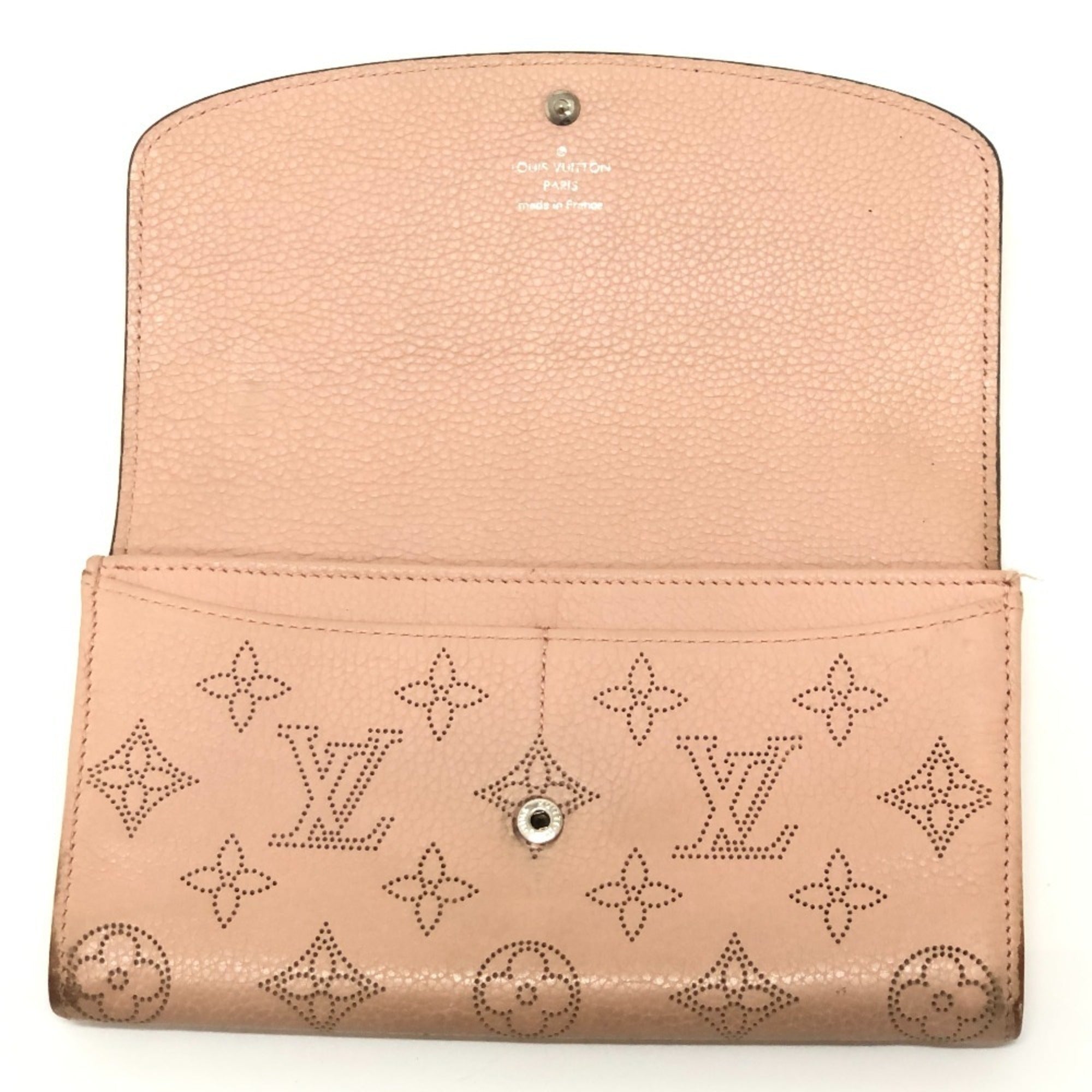 Louis Vuitton Magnolia Pink Mahina Leather Long Wallet (Bi-Fold) (Pre-Owned)
