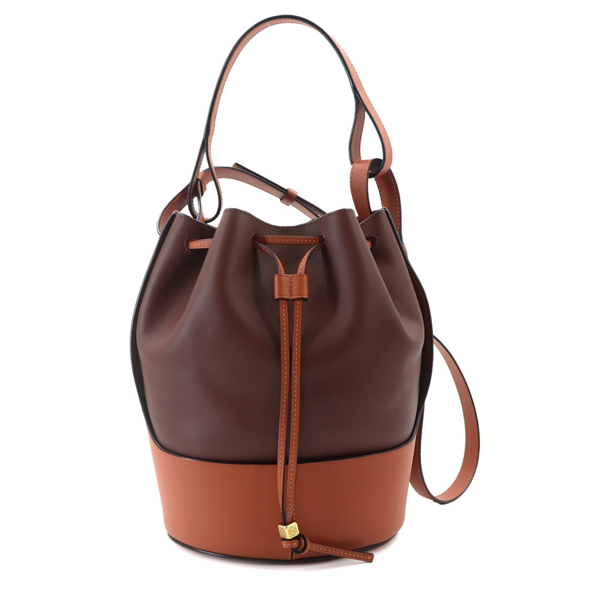 Loewe Brown Leather Handbag Shoulder Bag (Pre-Owned)
