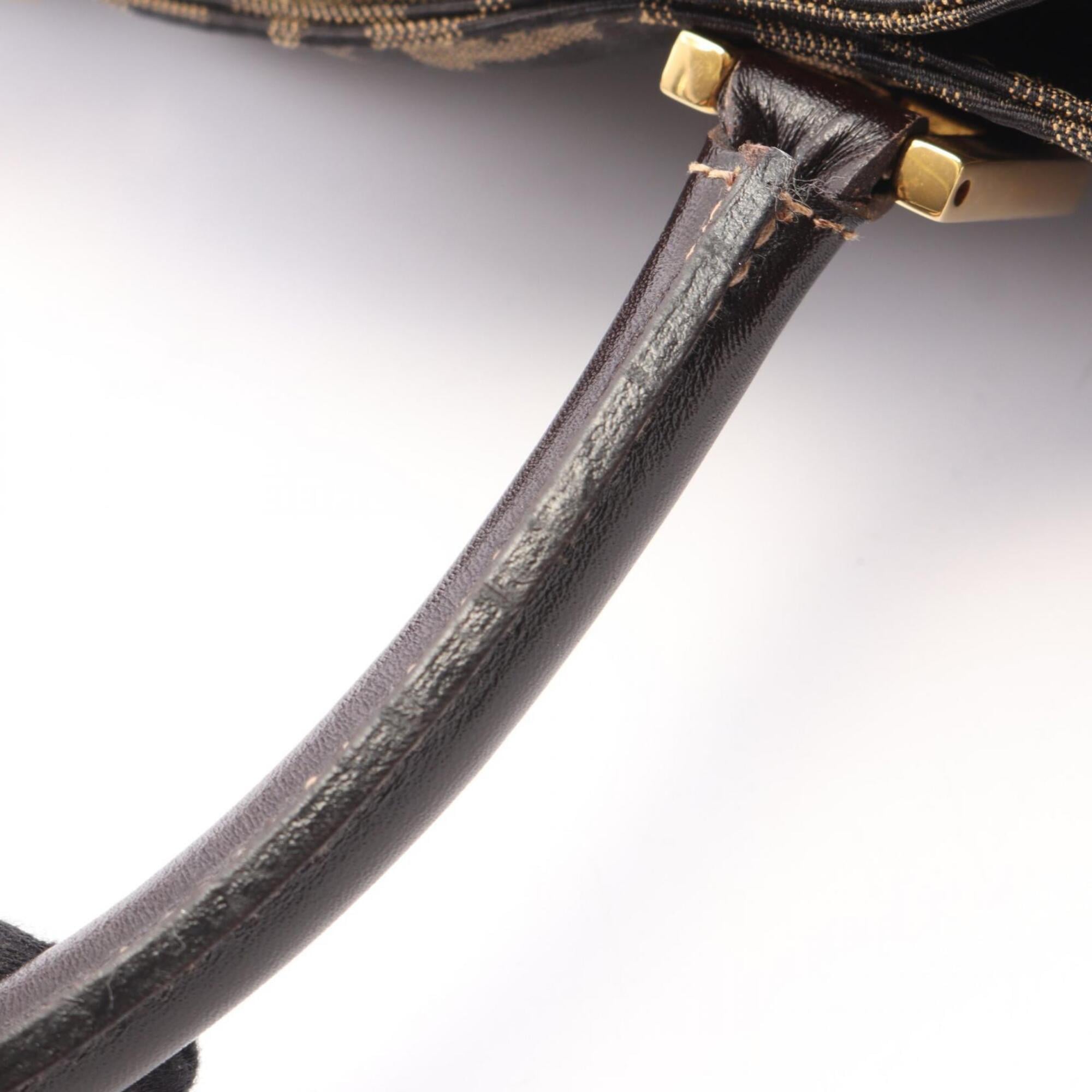 Fendi Brown Canvas Leather Handbag (Pre-Owned)