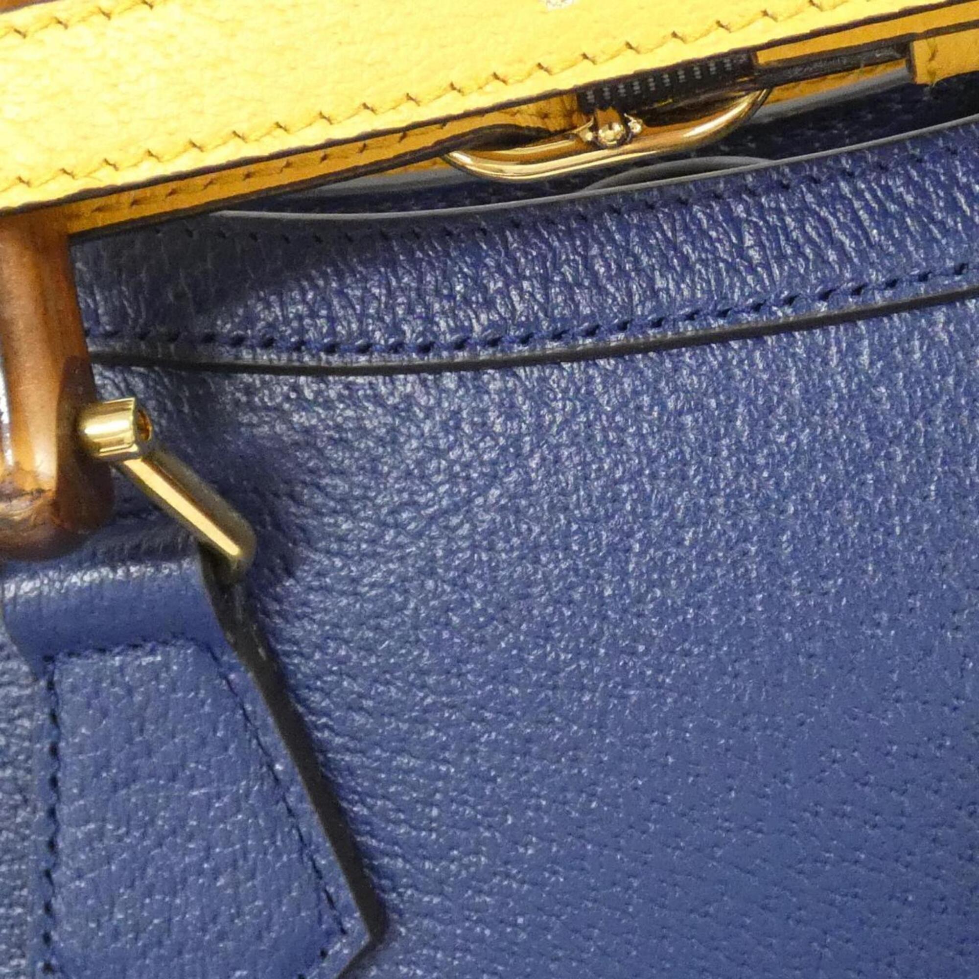 Gucci Royal Blue Leather Handbag (Pre-Owned)