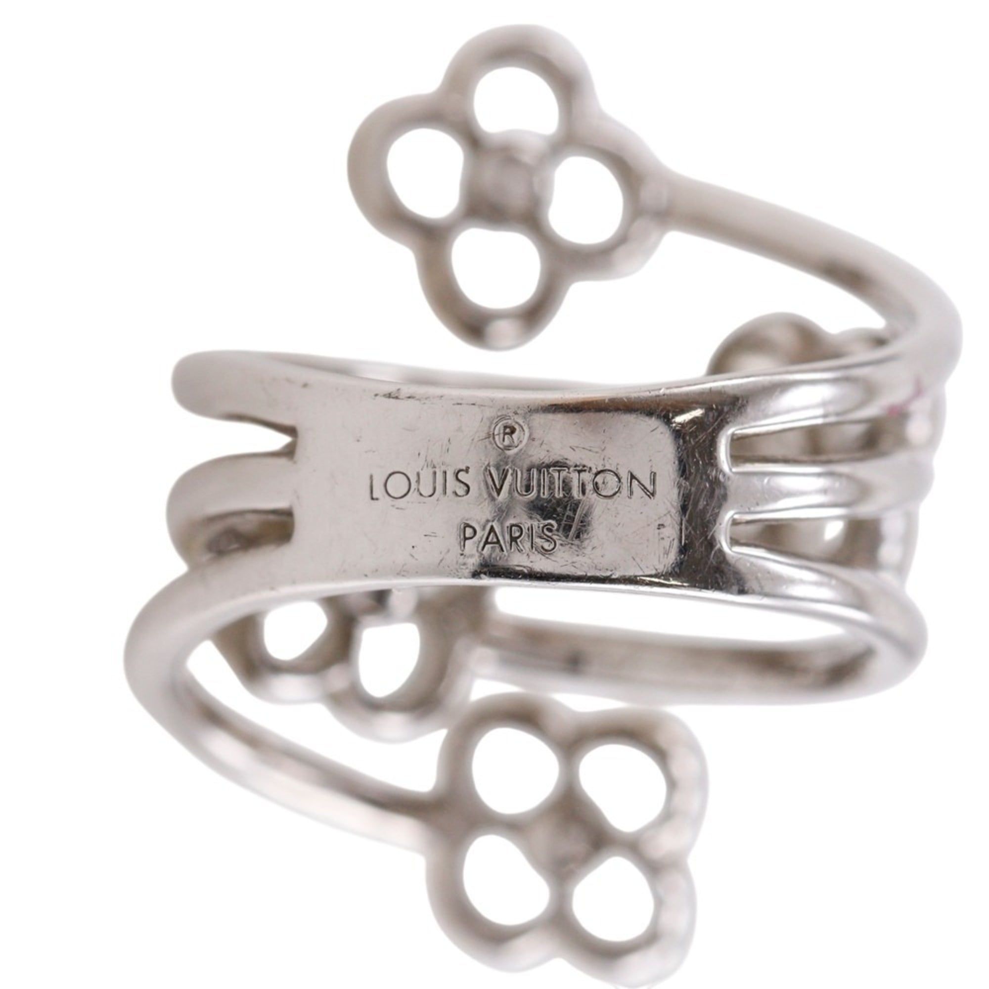 Louis Vuitton Silver Metal Band Ring (Pre-Owned)
