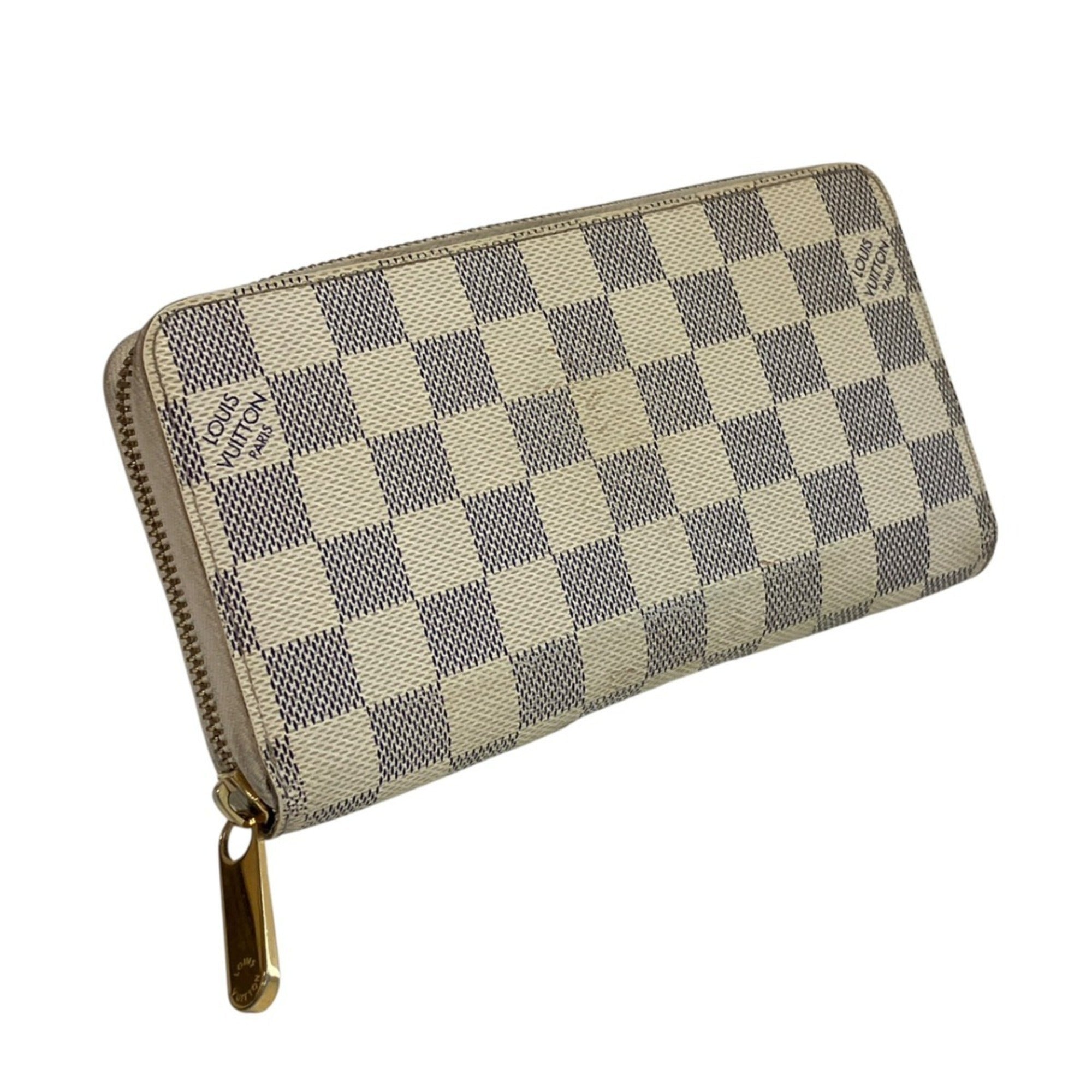 Louis Vuitton Damier Azur White Damier Canvas Long Wallet (Bi-Fold) (Pre-Owned)