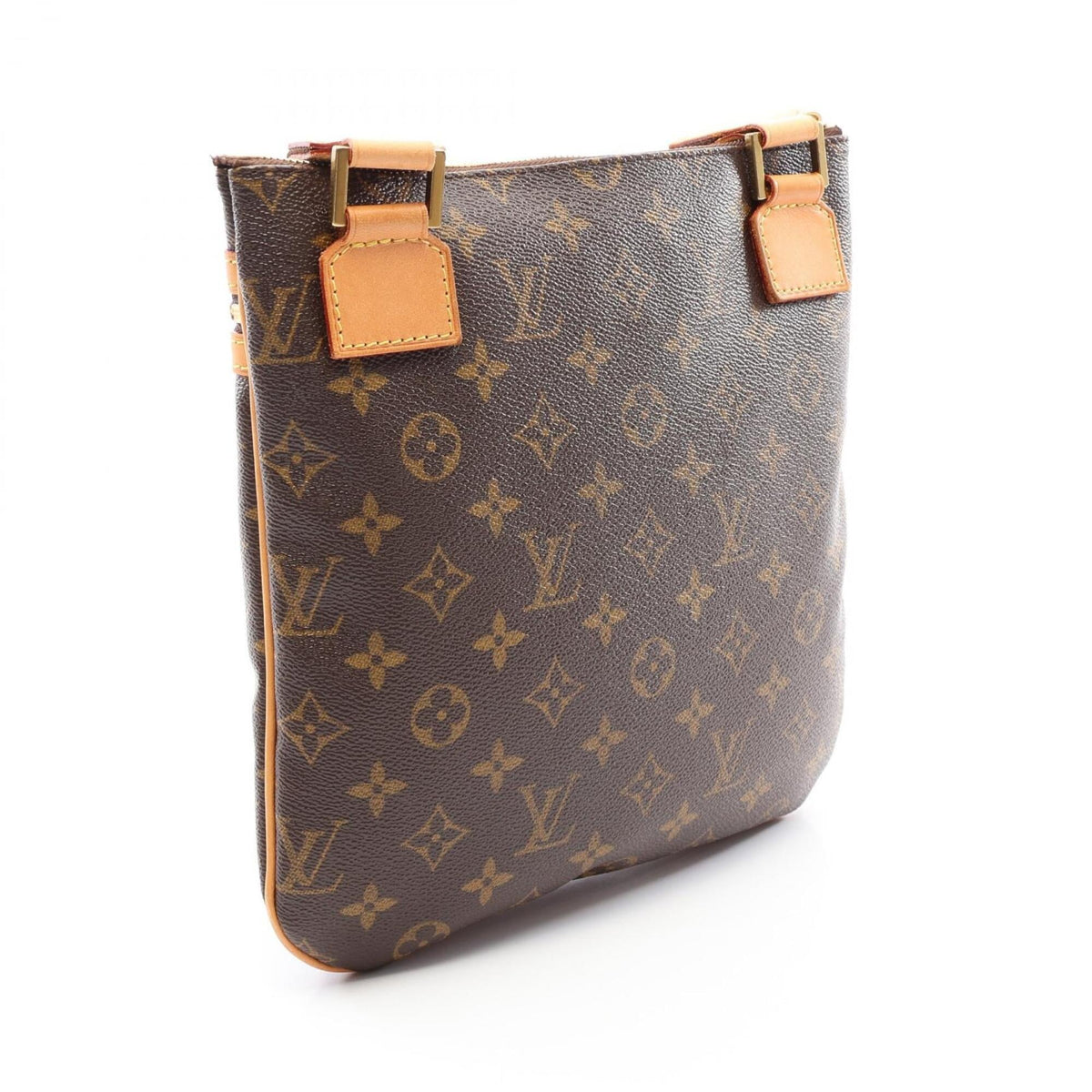 Louis Vuitton Brown Monogram Coated Canvas Leather Handbag Shoulder Bag (Pre-Owned)
