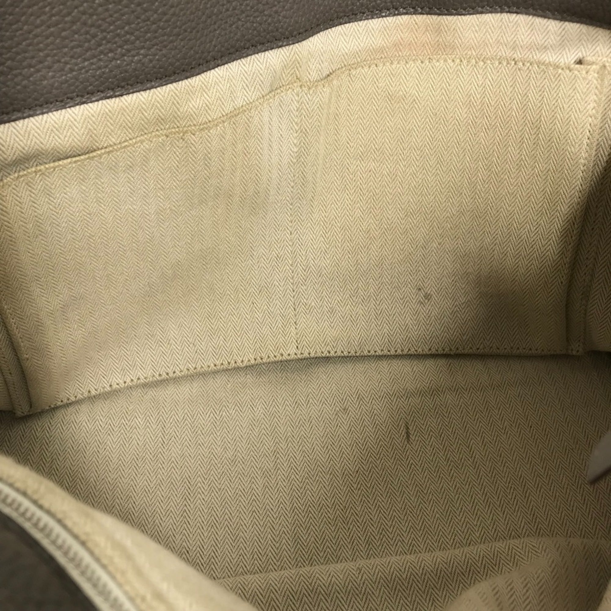 Hermes Gray Leather Shoulder Bag (Pre-Owned)