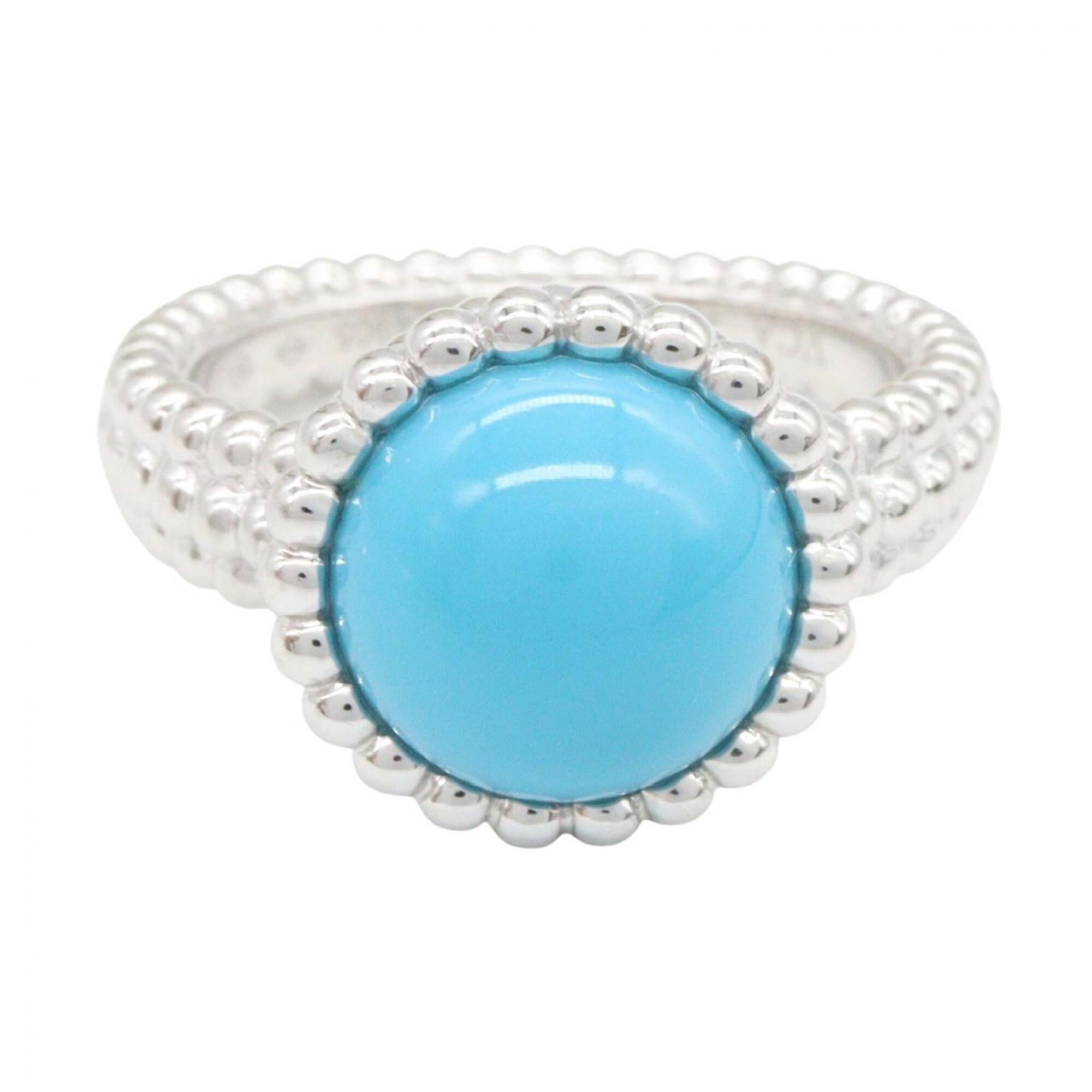 Van Cleef & Arpels Silver Blue White Gold (18K) Band Ring (Pre-Owned)
