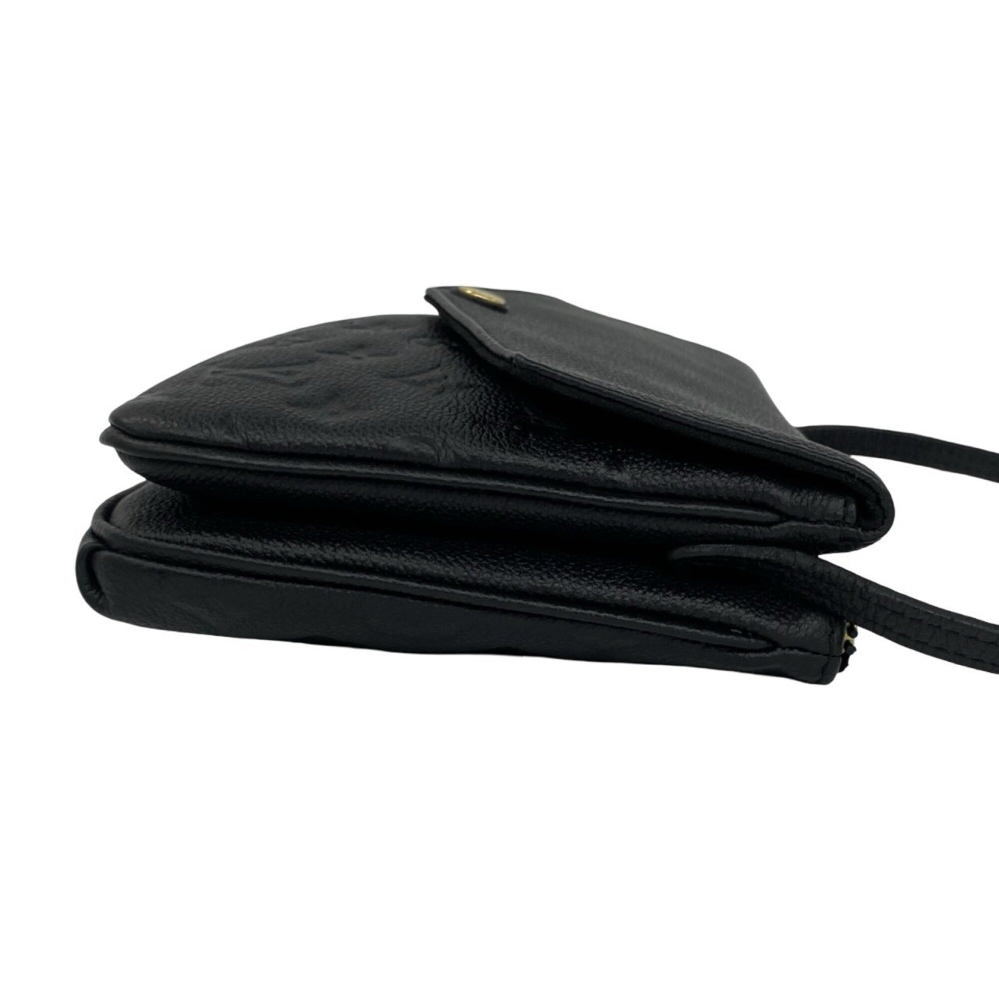 Louis Vuitton Black Leather Shoulder Bag (Pre-Owned)