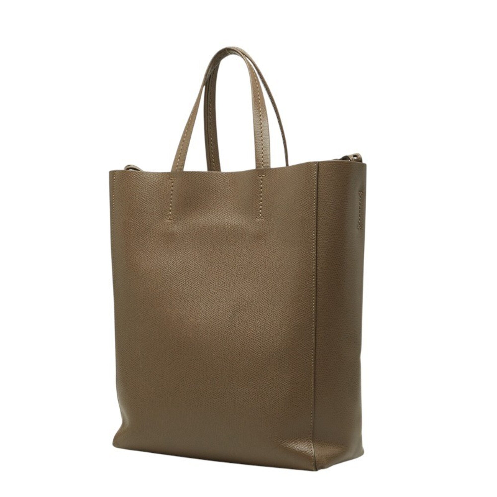 Celine Grayish Leather Handbag Shoulder Bag (Pre-Owned)