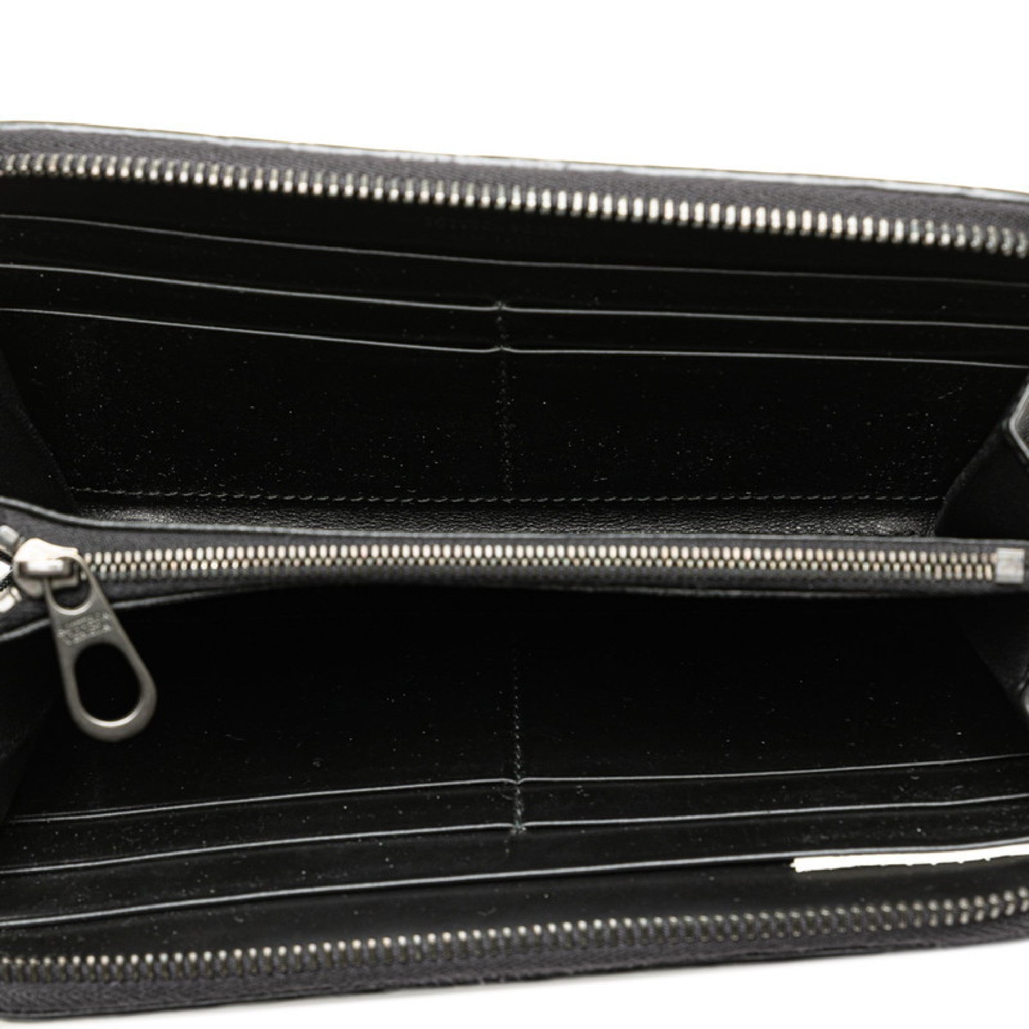 Bottega Veneta Black Leather Long Wallet (Bi-Fold) (Pre-Owned)