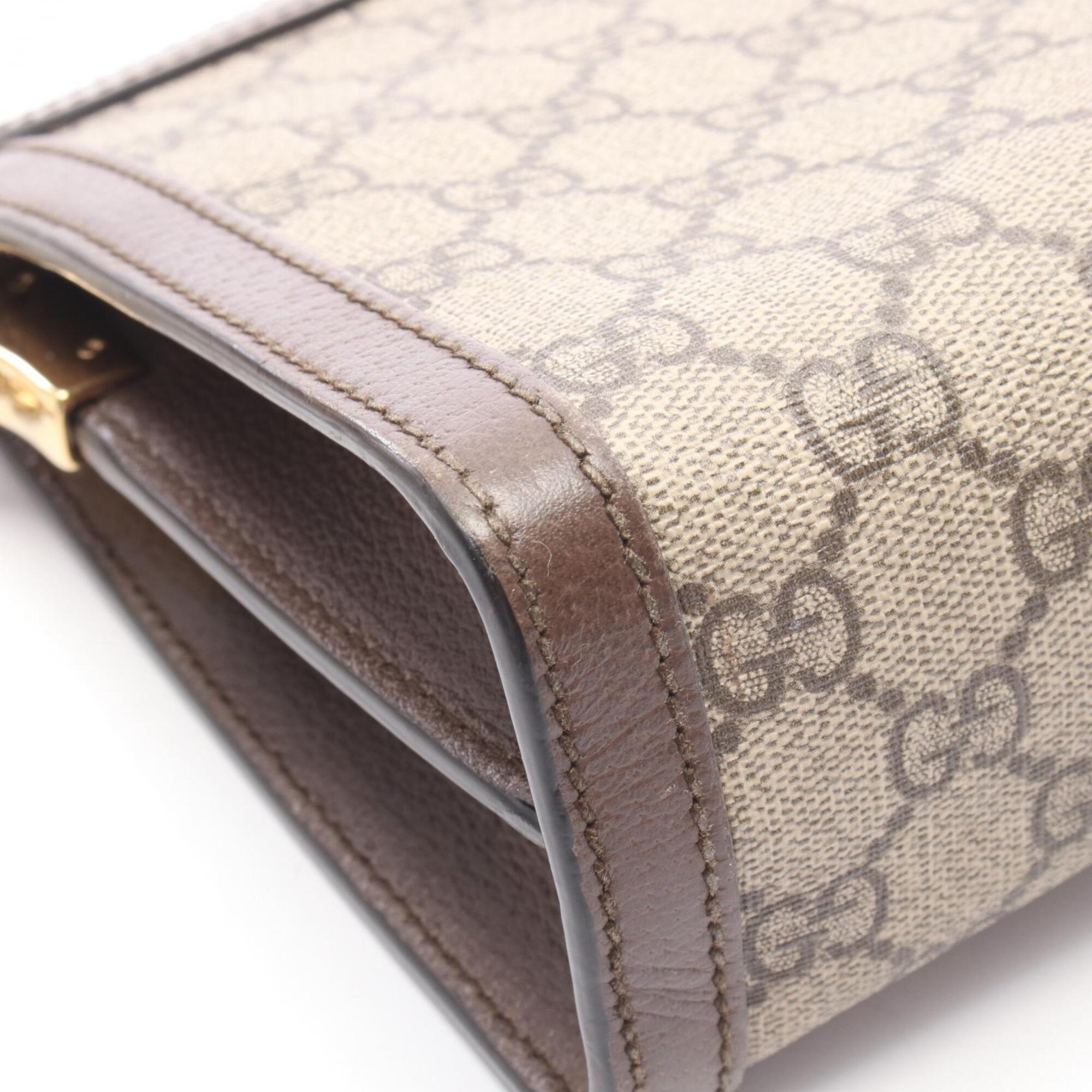 Gucci Beige Brown Multi-Color Pvc Leather Handbag Shoulder Bag (Pre-Owned)