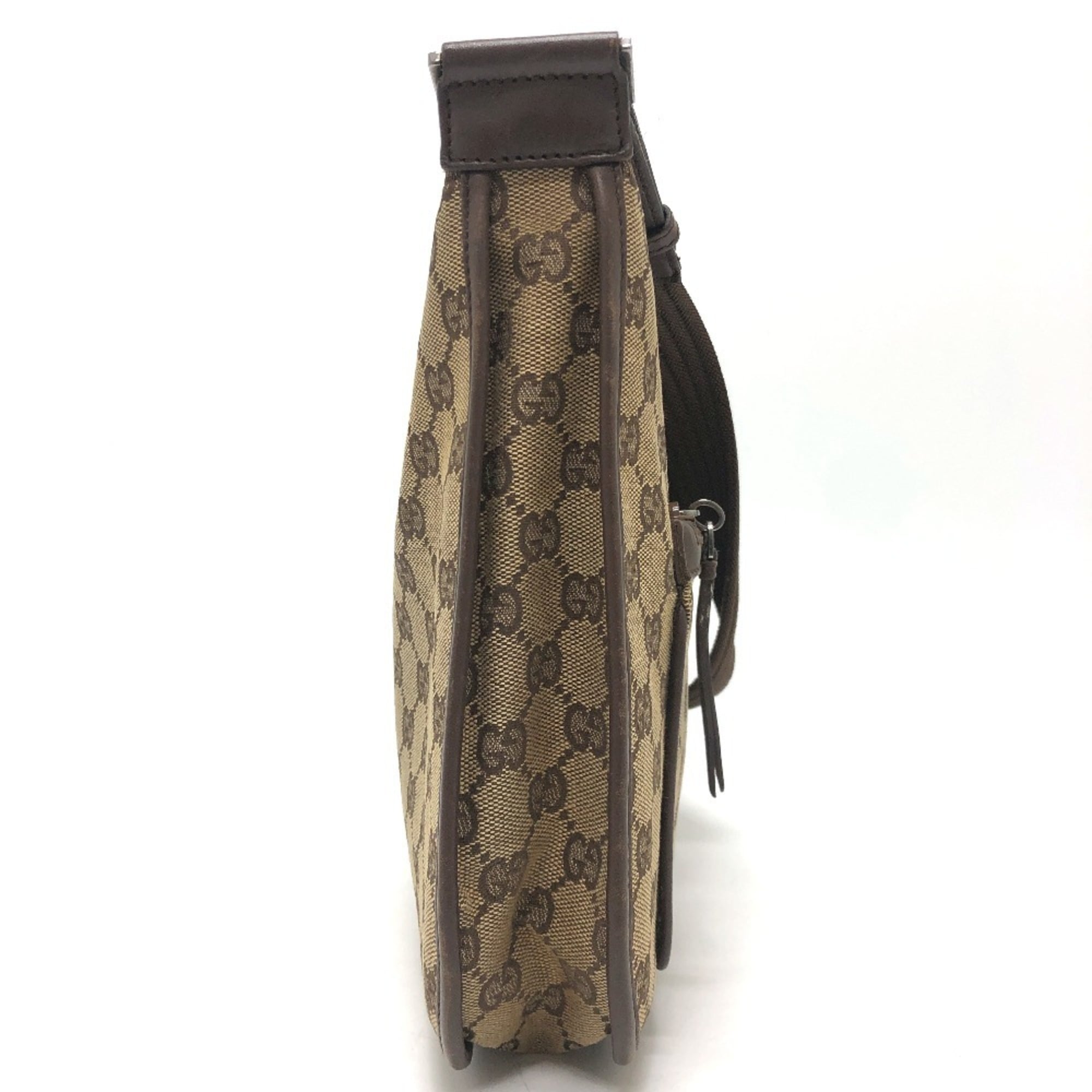 Gucci Beige Canvas Handbag Shoulder Bag (Pre-Owned)