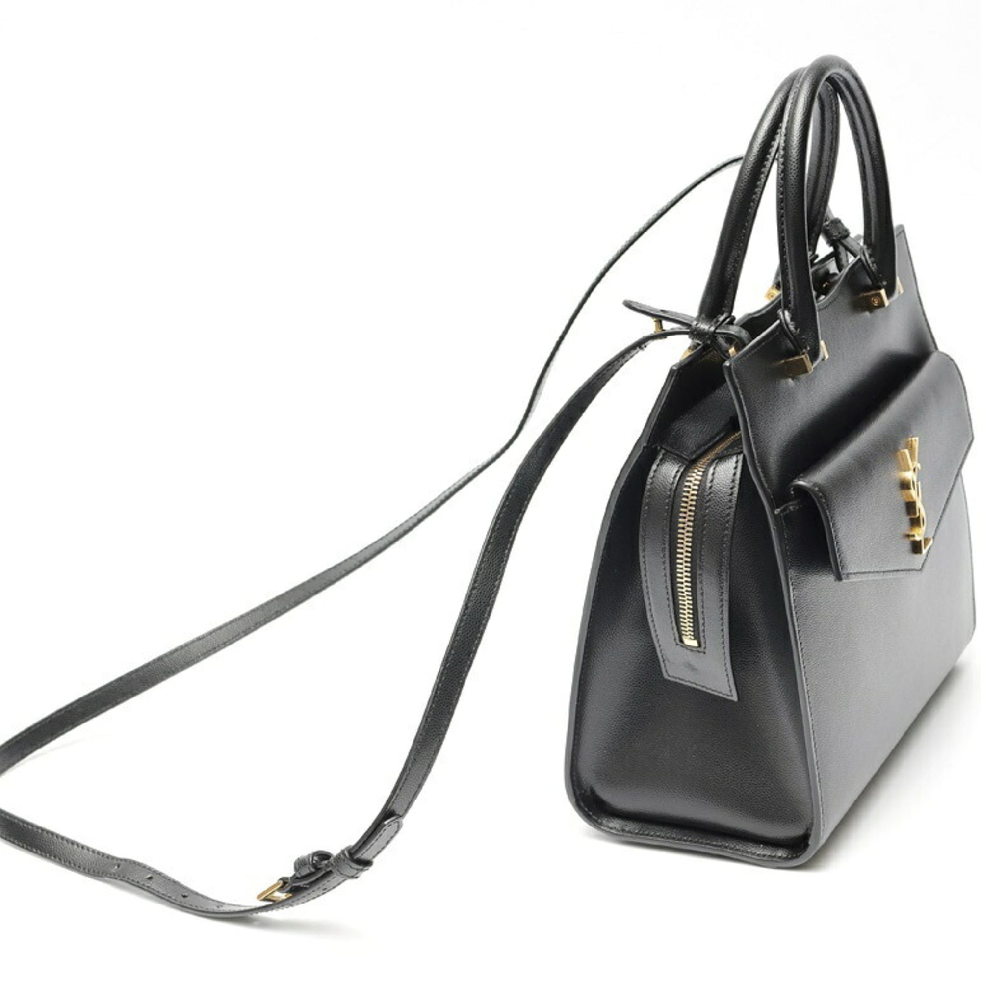 Saint Laurent Black Leather Handbag (Pre-Owned)