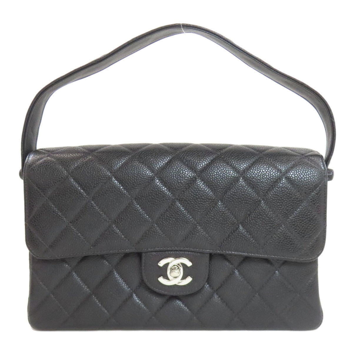 Chanel Black Leather Handbag (Pre-Owned)