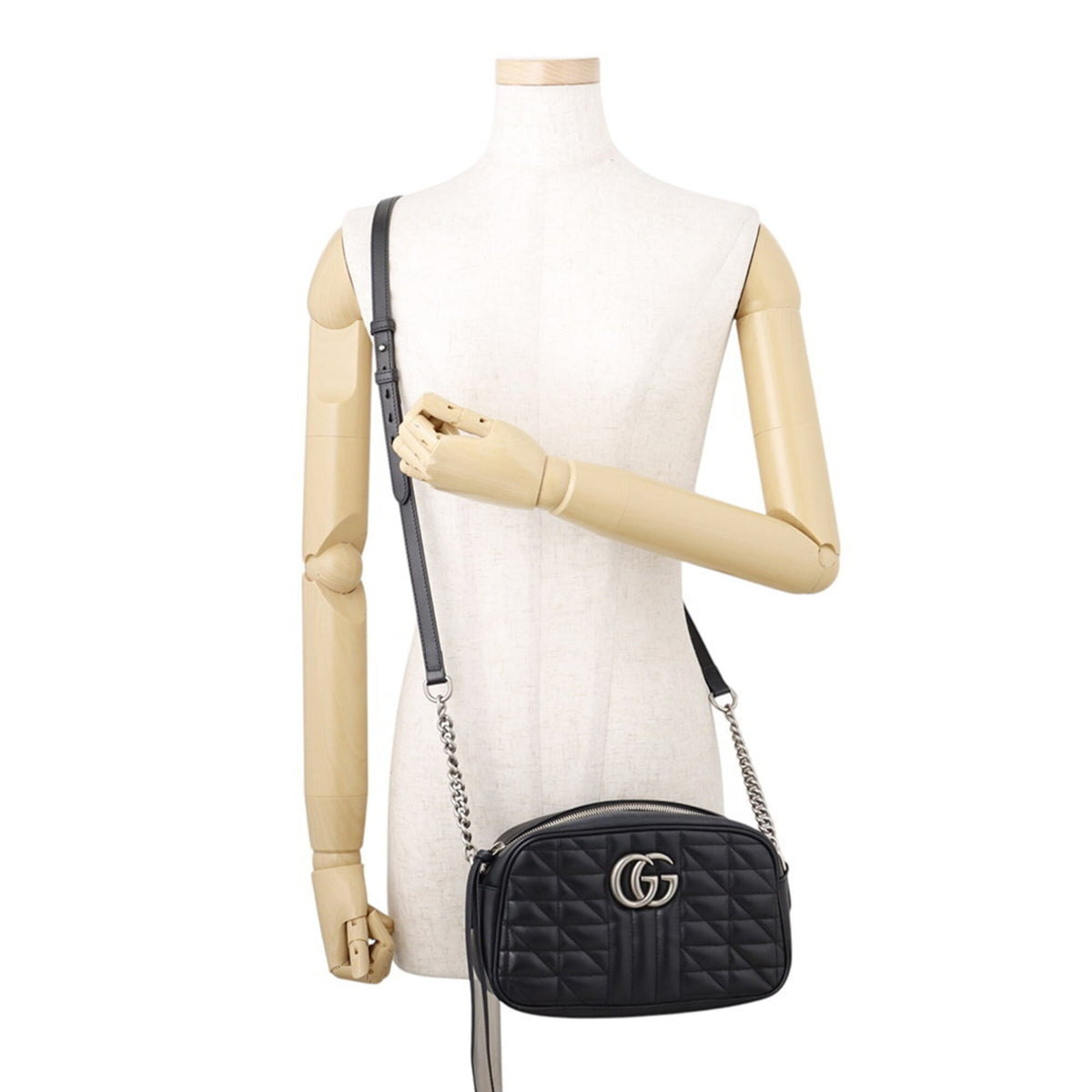 Gucci Black Leather Handbag Shoulder Bag (Pre-Owned)