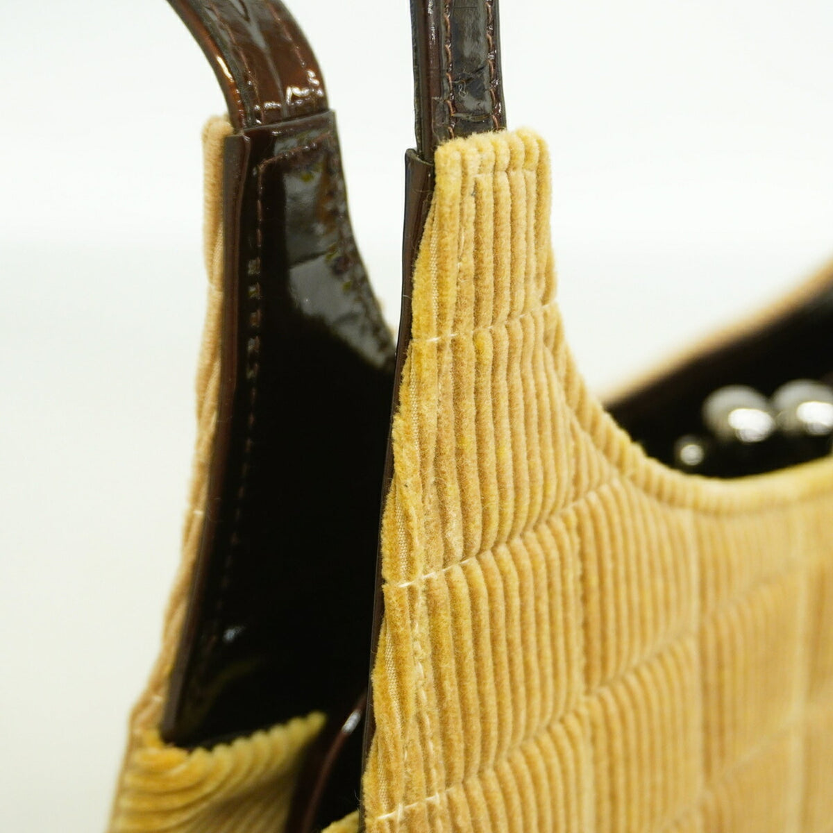 Chanel Brown Cord Shoulder Bag (Pre-Owned)