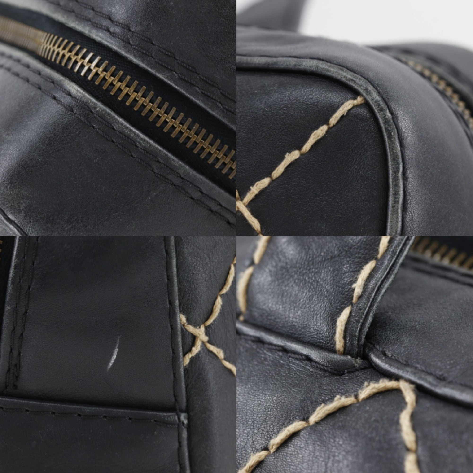 Chanel Wild Stitch Black Leather Handbag (Pre-Owned)