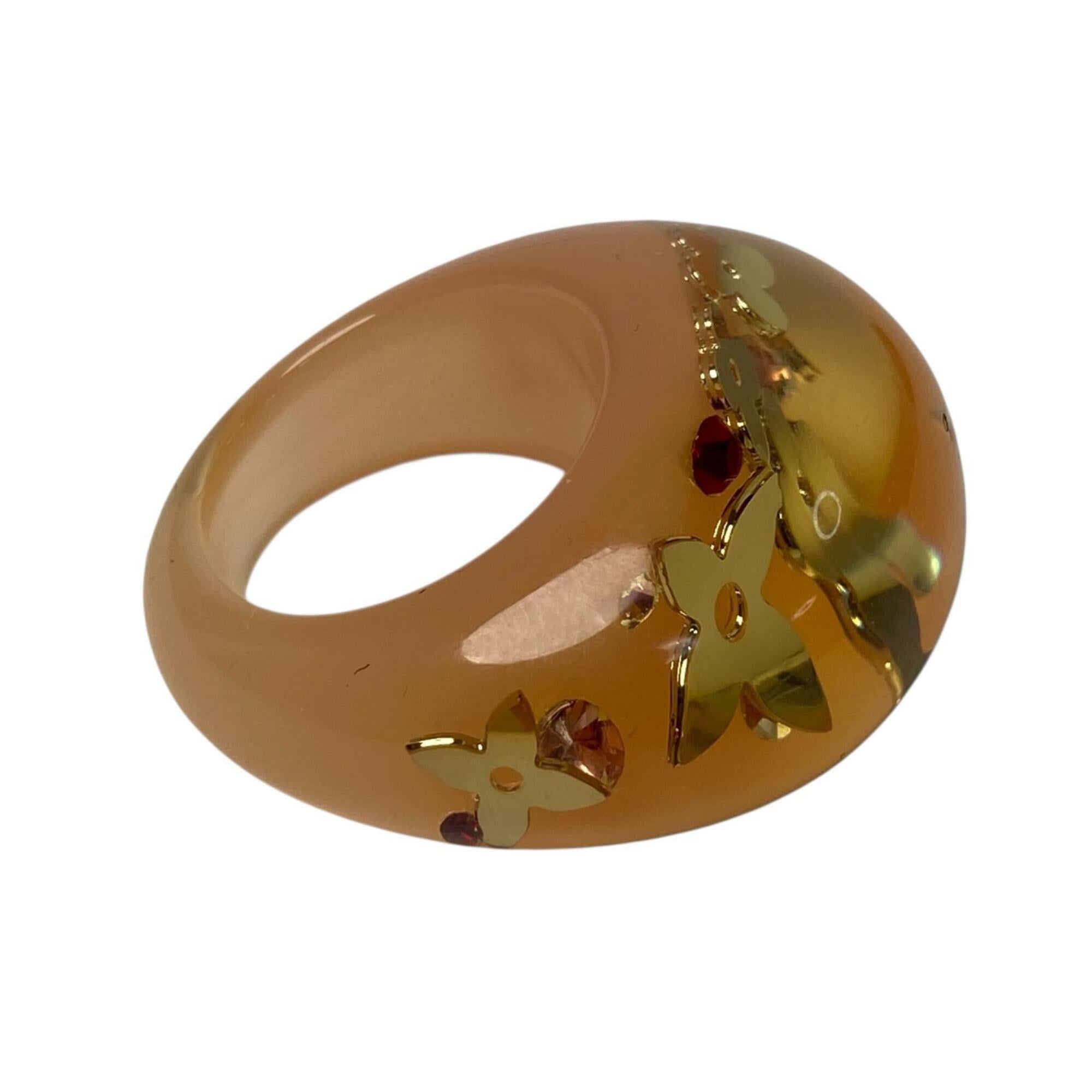 Louis Vuitton Pink Resin Band Ring (Pre-Owned)