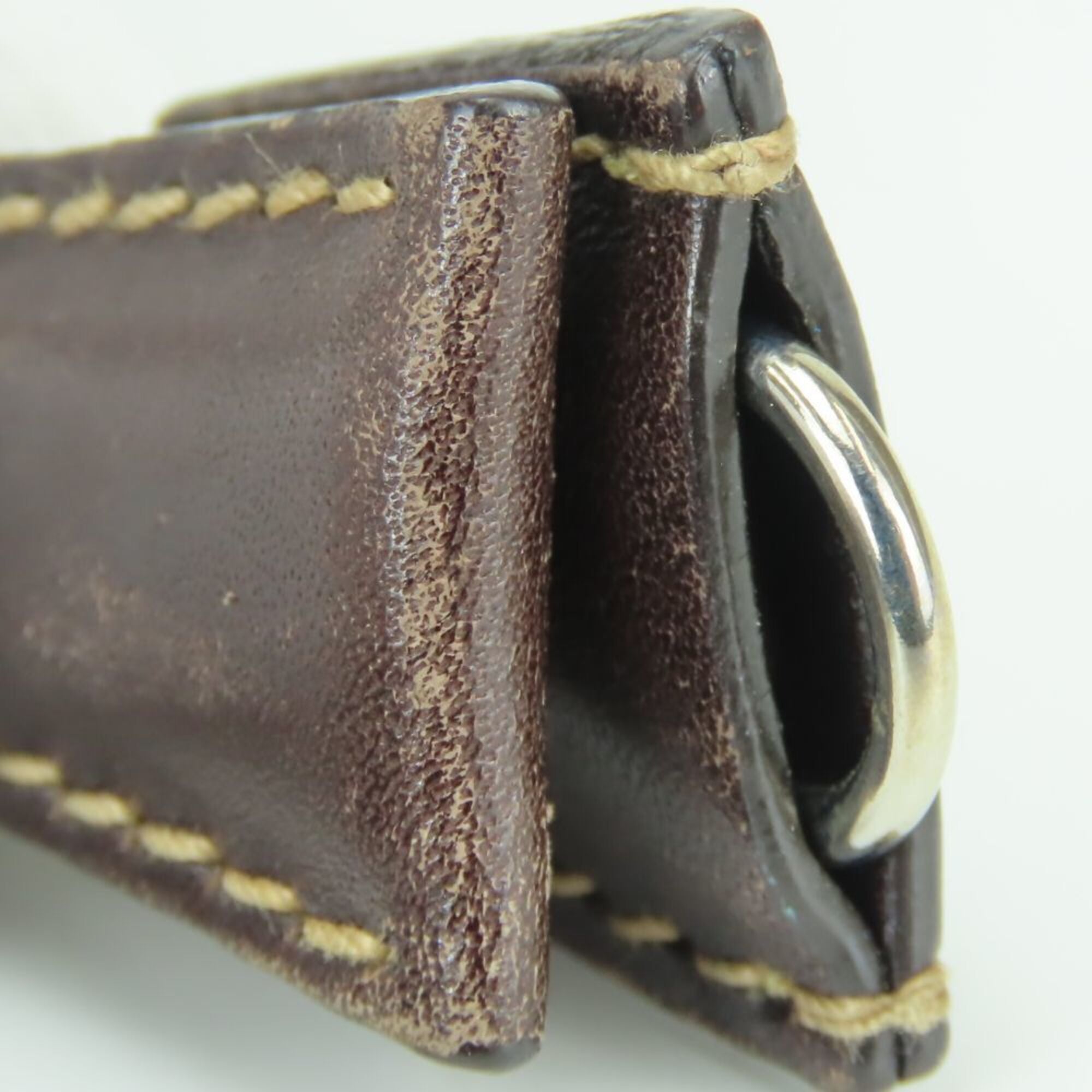 Prada Beige Brown Canvas Leather Shoulder Bag (Pre-Owned)