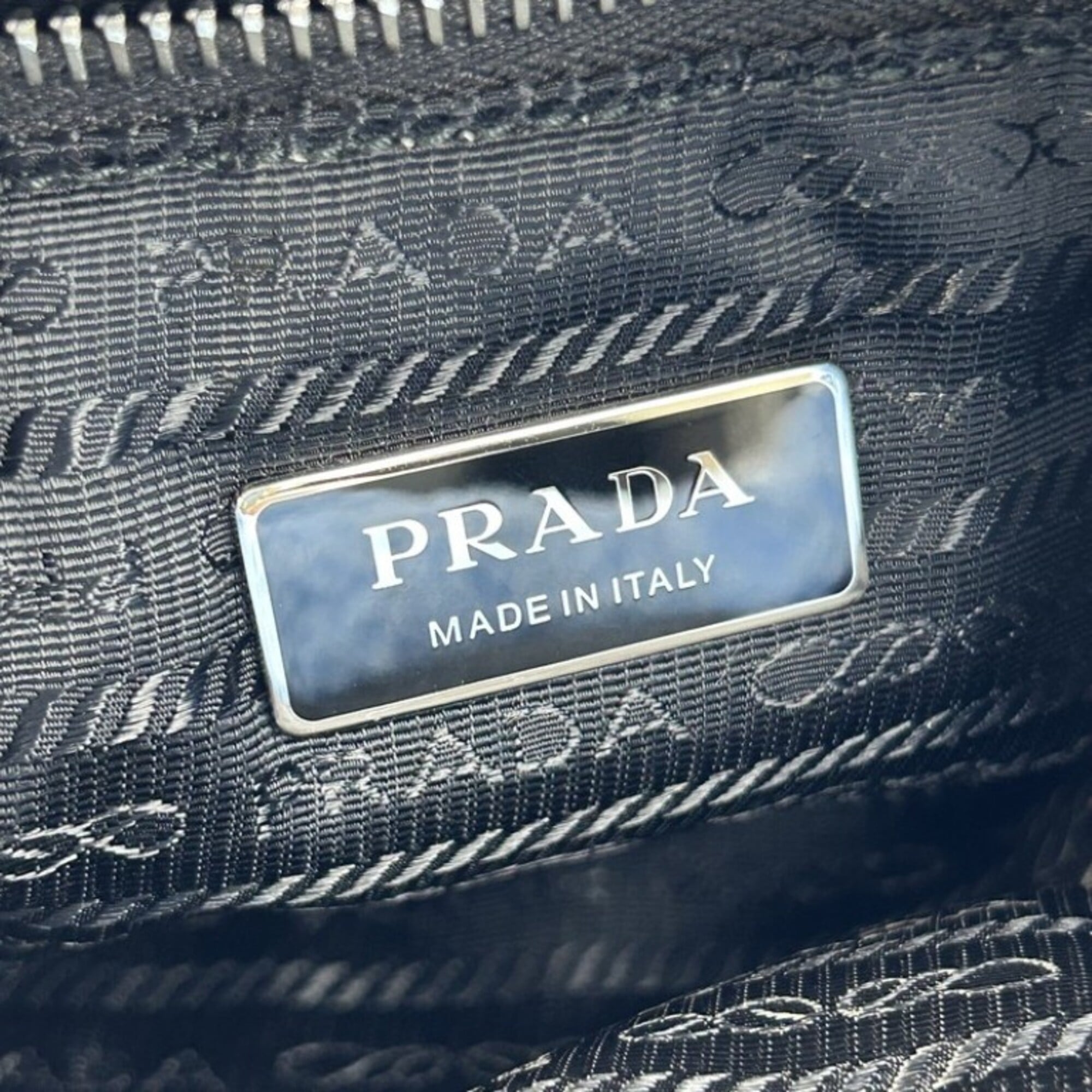 Prada Blue Pile Fabric Handbag Shoulder Bag (Pre-Owned)