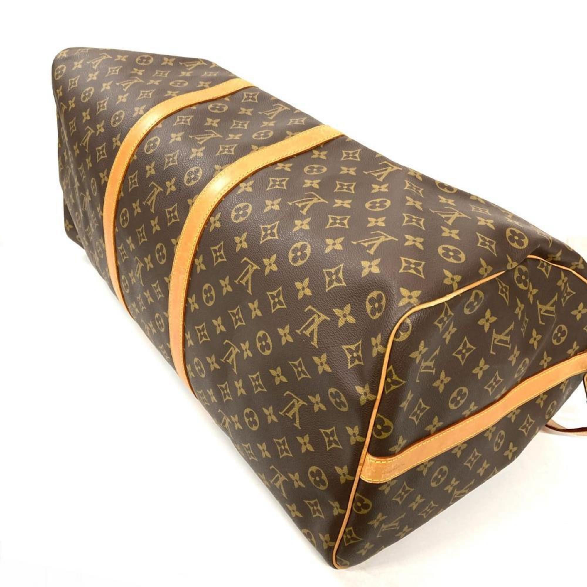 Louis Vuitton Monogram Brown Monogram Leather Boston Bag (Pre-Owned)