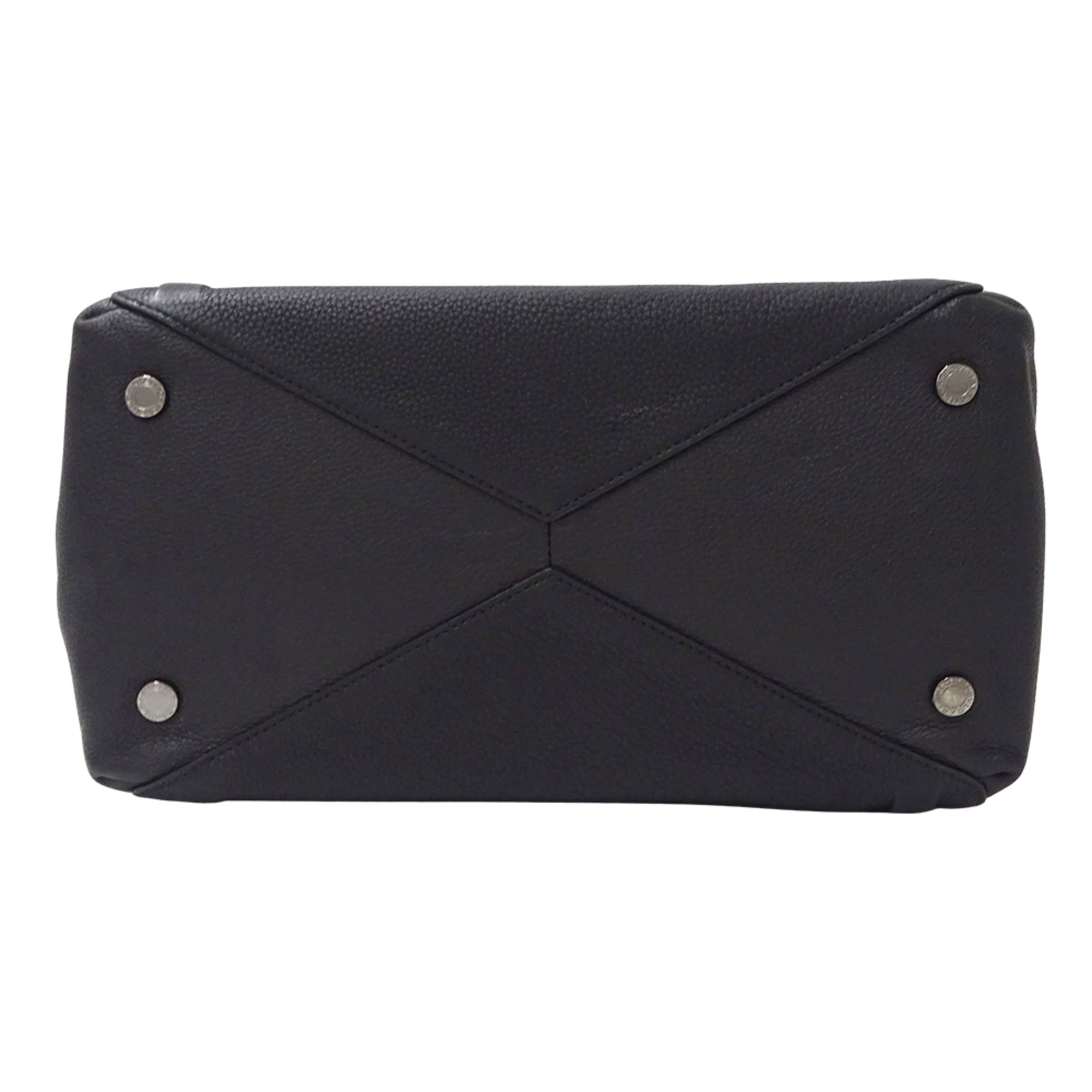 Bvlgari Black Leather Handbag Shoulder Bag (Pre-Owned)