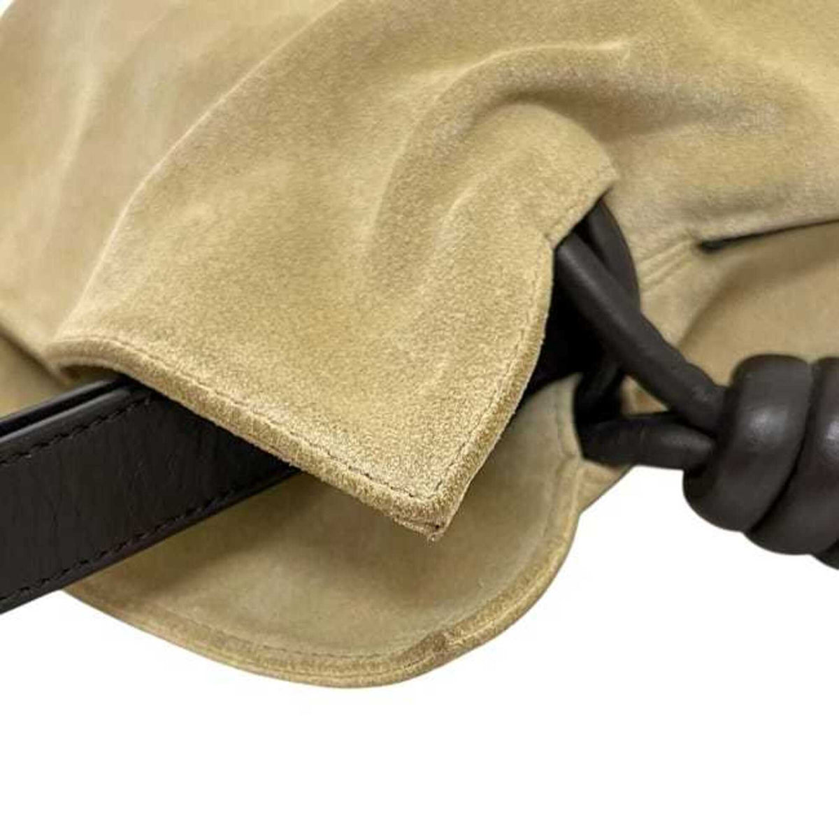 Loewe Beige Dark Brown Suede Leather Shoulder Bag (Pre-Owned)