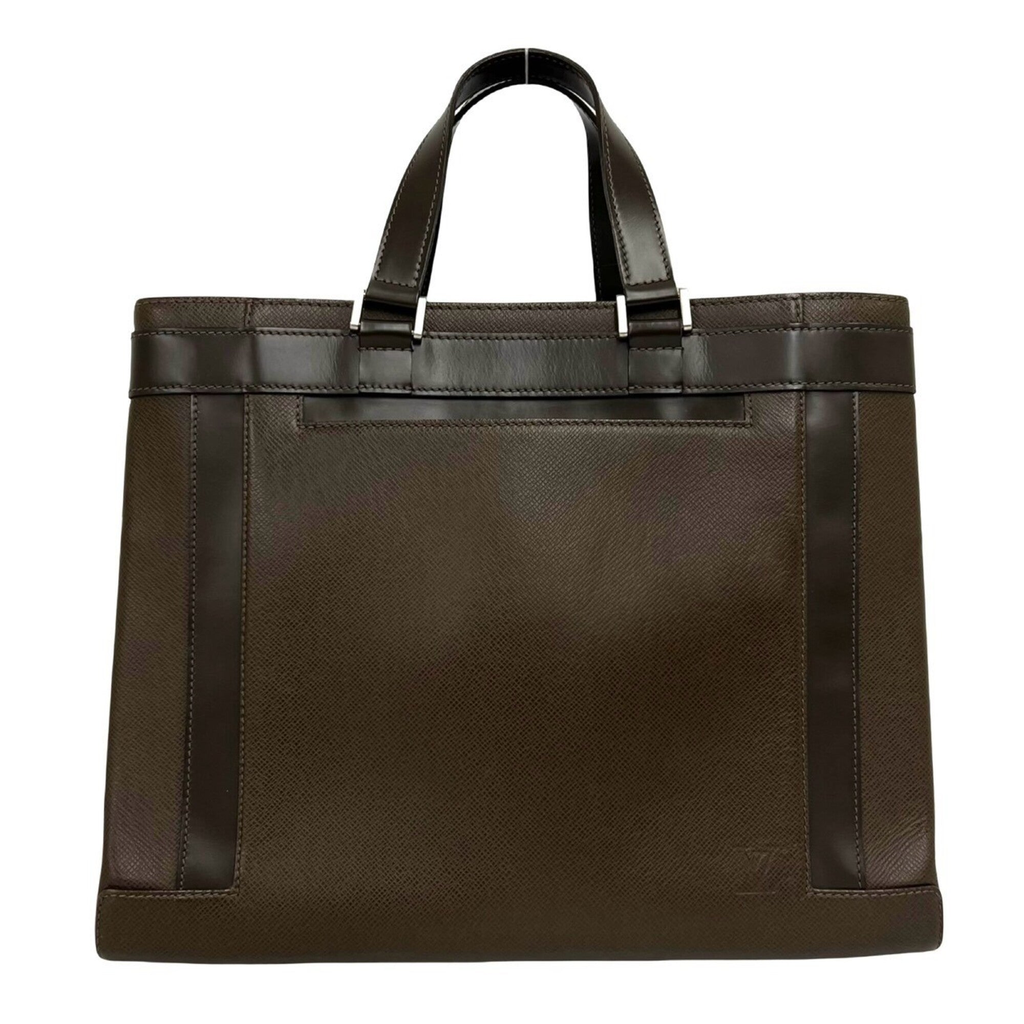 Louis Vuitton Brown Leather Handbag Tote Bag (Pre-Owned)