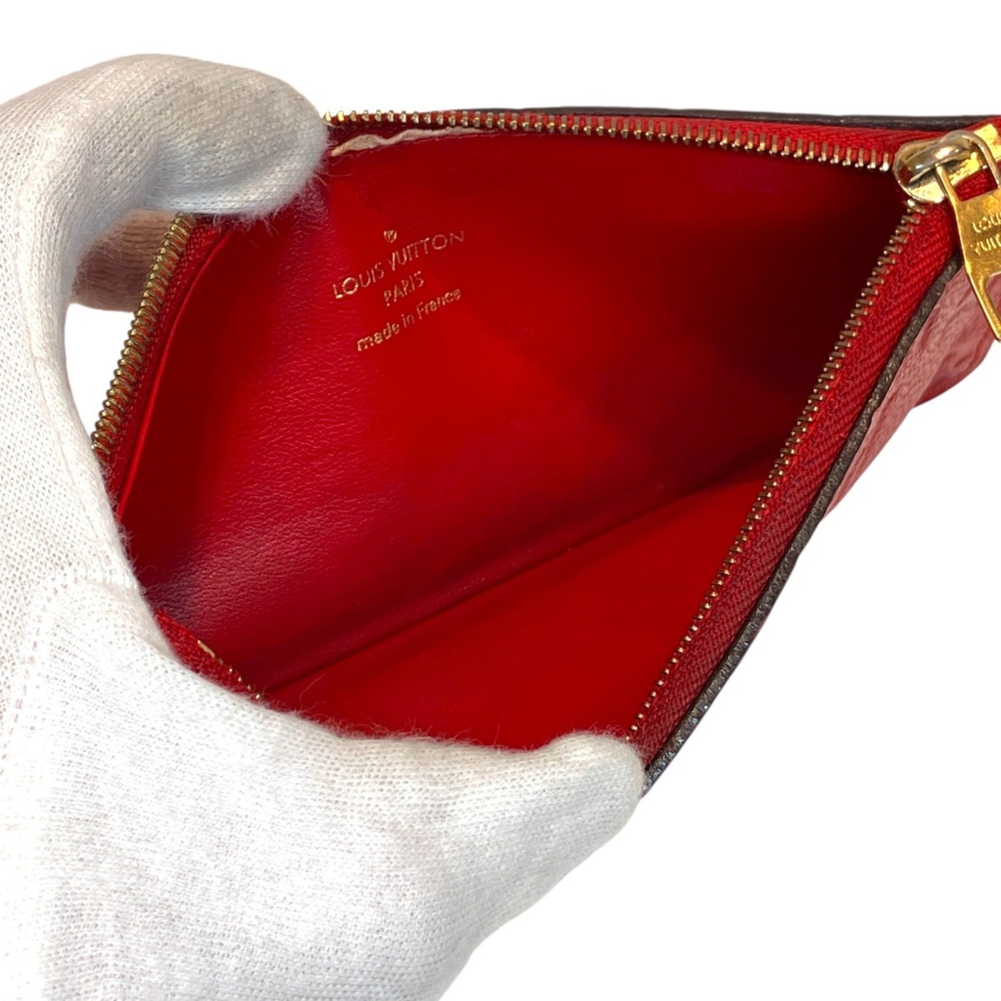 Louis Vuitton Galle Monogram Red Color Monogram Empreinte Long Wallet (Bi-Fold) (Pre-Owned)