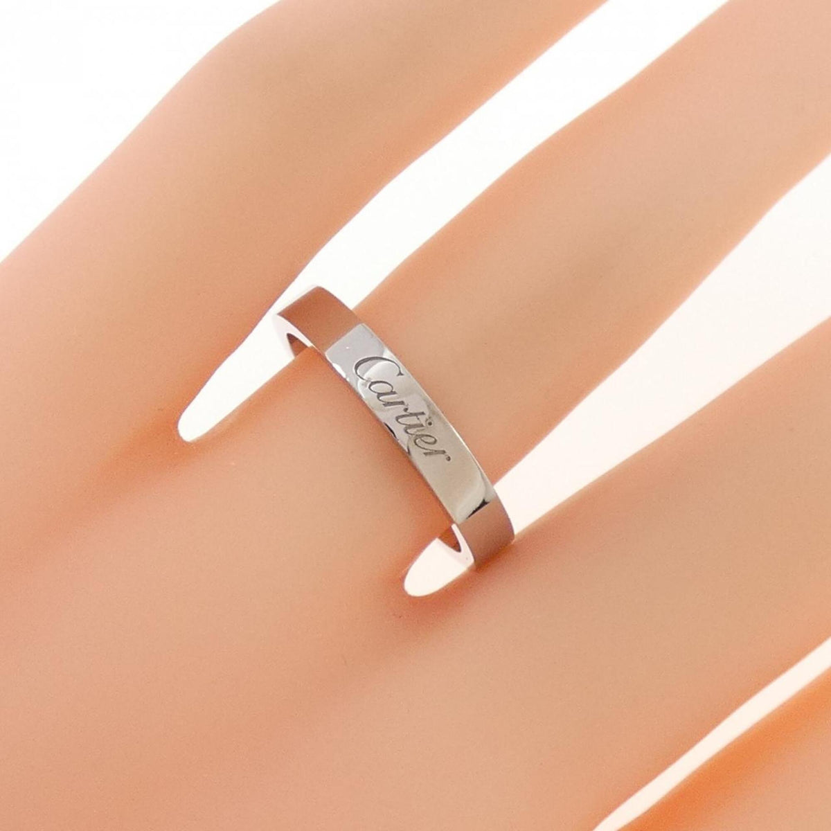 Cartier Platinum Platinum 950 Band Ring (Pre-Owned)