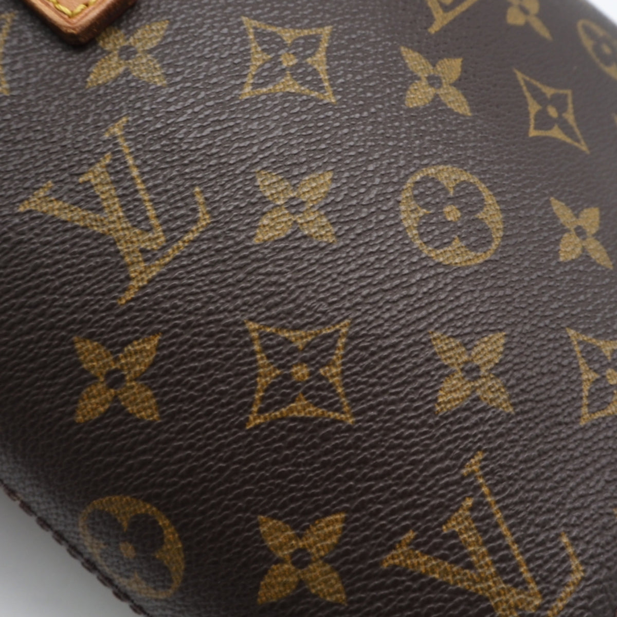 Louis Vuitton Monogram Beige Brown Coated Canvas Leather Handbag (Pre-Owned)
