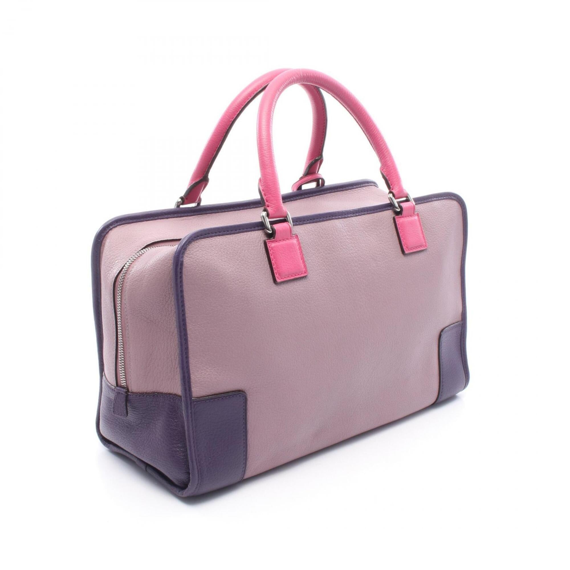 Loewe Pink Purple Leather Handbag (Pre-Owned)
