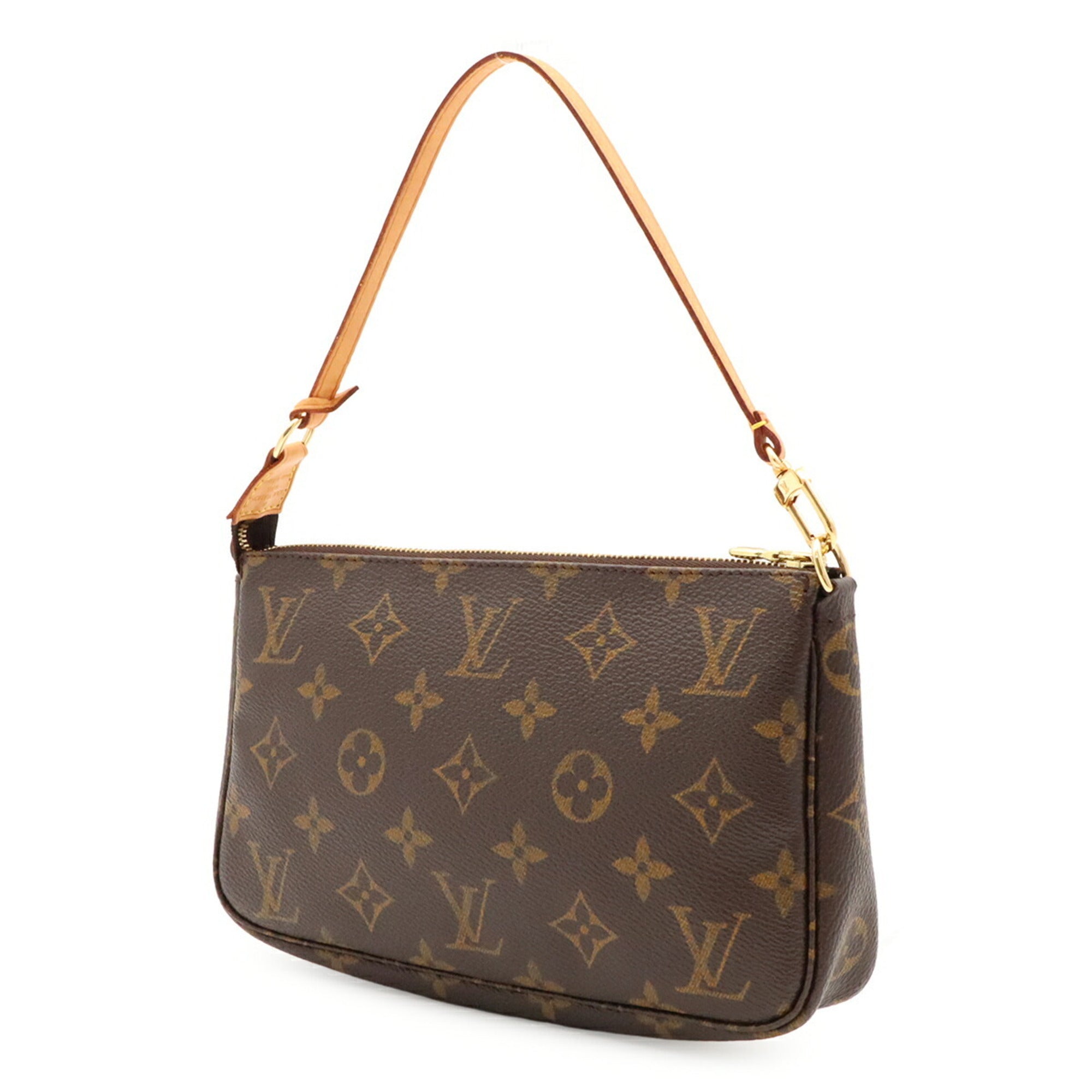 Louis Vuitton Brown Monogram Canvas Handbag Pochette Pouch (Pre-Owned)